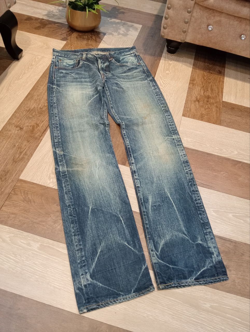 Spellbound SPELLBOUND JAPAN BLUE WASHED DENIM PANTS Size US 28 / EU 44 - 3 Thumbnail
