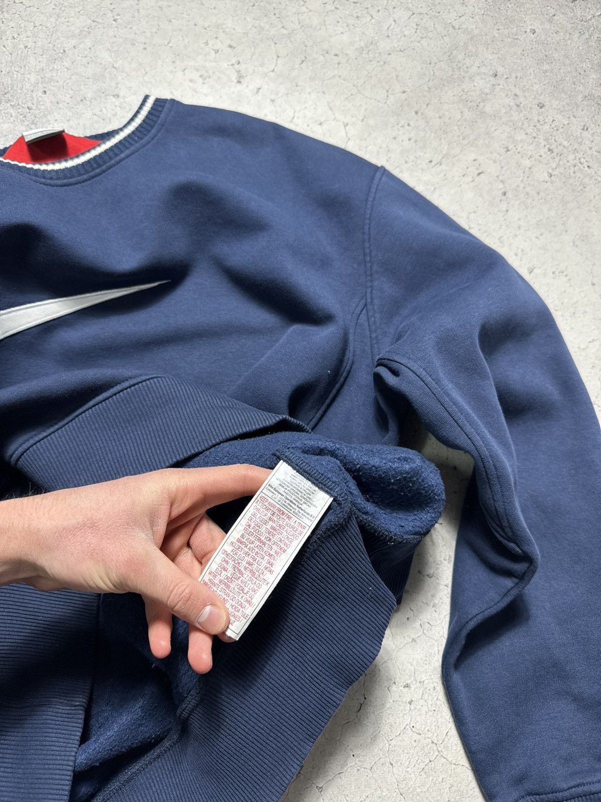 Nike Nike Big Swoosh Sweatshirt Navy Vintage Size XXL Size US XXL / EU 58 / 5 - 6 Thumbnail