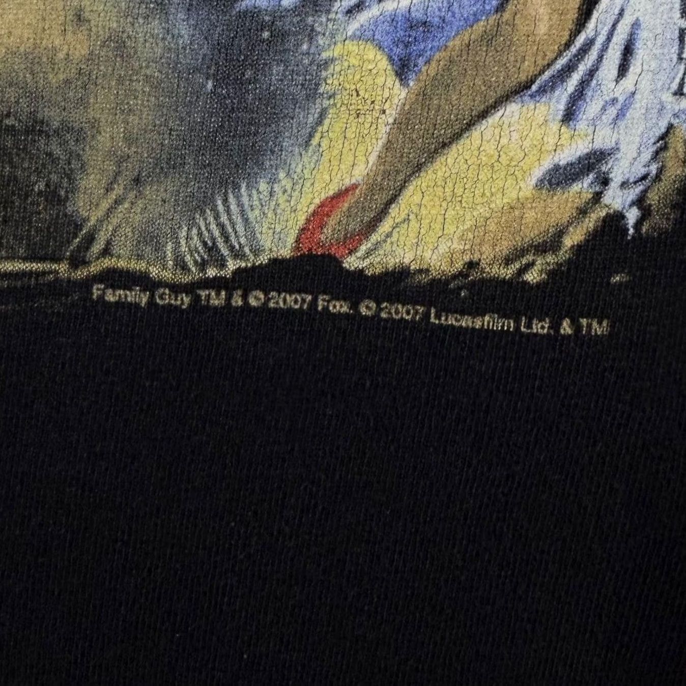 Jerzees VINTAGE Jerzees T-Shirt Cartoon Family Guy Blue Harvest Black Large Sleeved Short Sleeve Round Neck 2007 Mens Jerzees Size US L / EU 52-54 / 3 - 4 Thumbnail