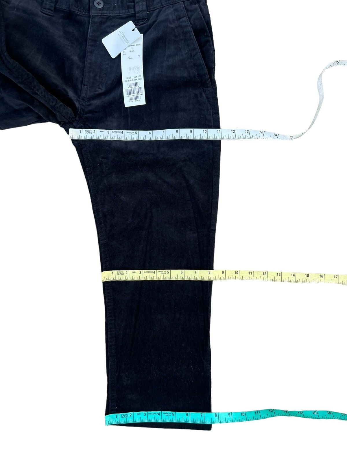 Japanese Brand NEW No ID. Japan Cropped Black Corduroy Trouser Pant Size US 32 / EU 48 - 4 Thumbnail