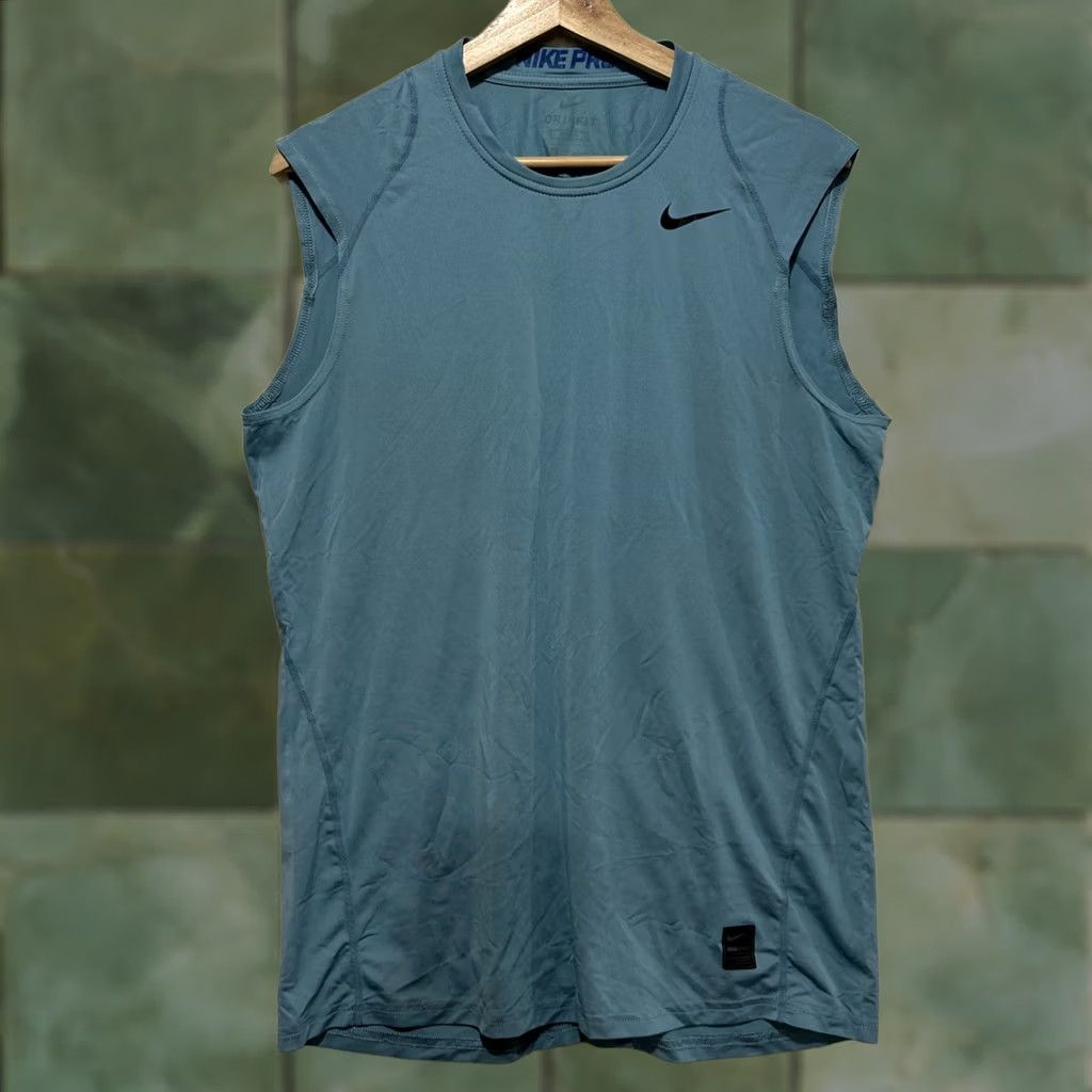 Nike Nike Dri-Fit Tank Athletic Sleeveless M Blue Men Shirt Size US M / EU 48-50 / 2 - 1 Thumbnail