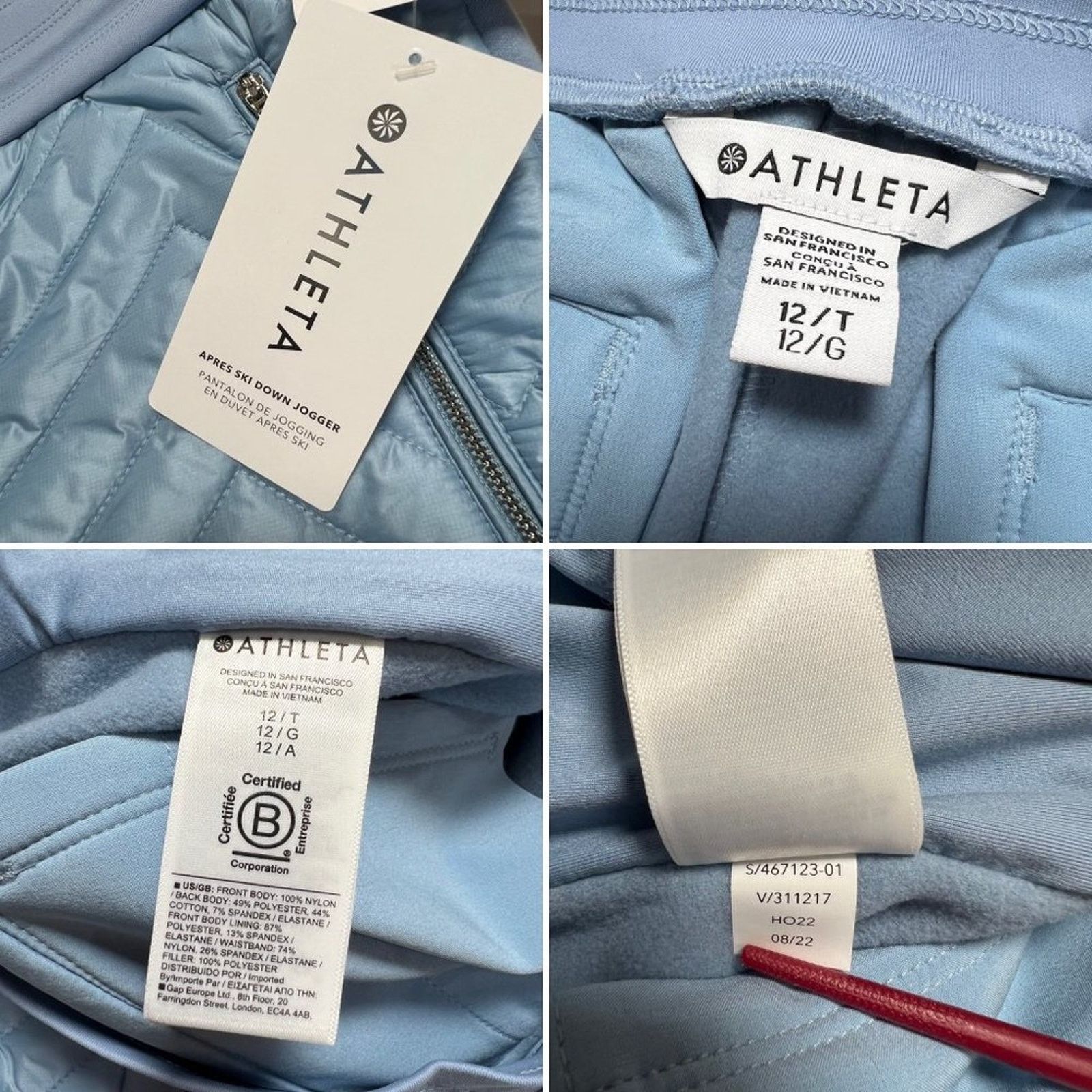 Athleta Athleta Apres Ski Down Jogger Heron Blue NWT Size 12 Size 34" / US 12 / IT 48 - 5 Thumbnail