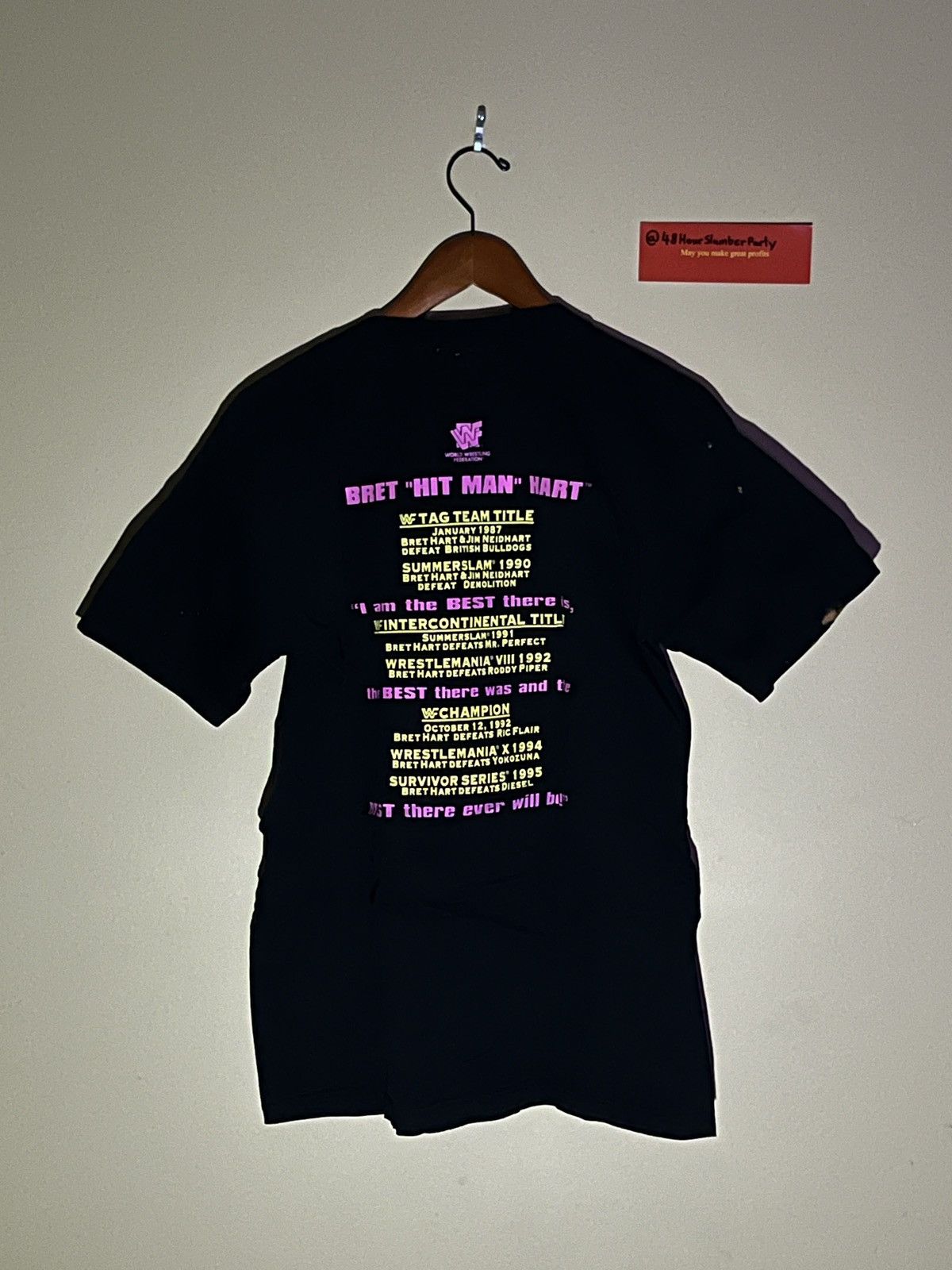 WWF 1995 Bret “Hit Man” Hart Tee - M Size US M / EU 48-50 / 2 - 2 Thumbnail