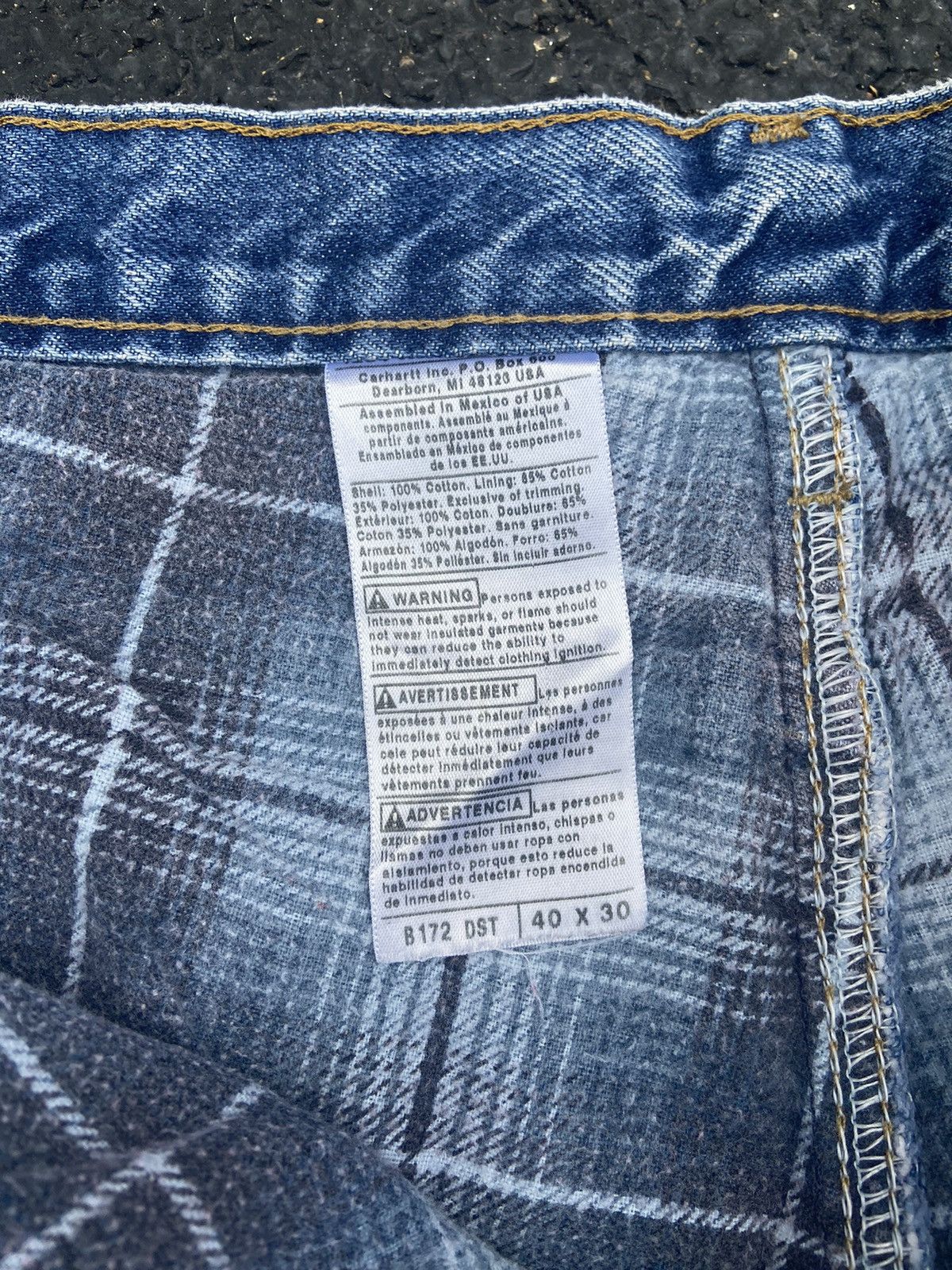 Carhartt Crazy Vintage Baggy Y2K Lined Faded Carhartt Blue Jeans USA Size US 40 / EU 56 - 4 Thumbnail