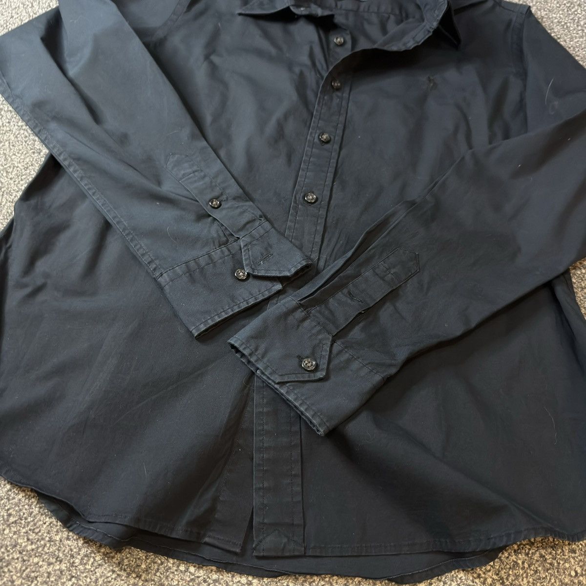 Ralph Lauren Slim Pit Dark Blue Button Up Shirt Size XL / US 12-14 / IT 48-50 - 3 Thumbnail