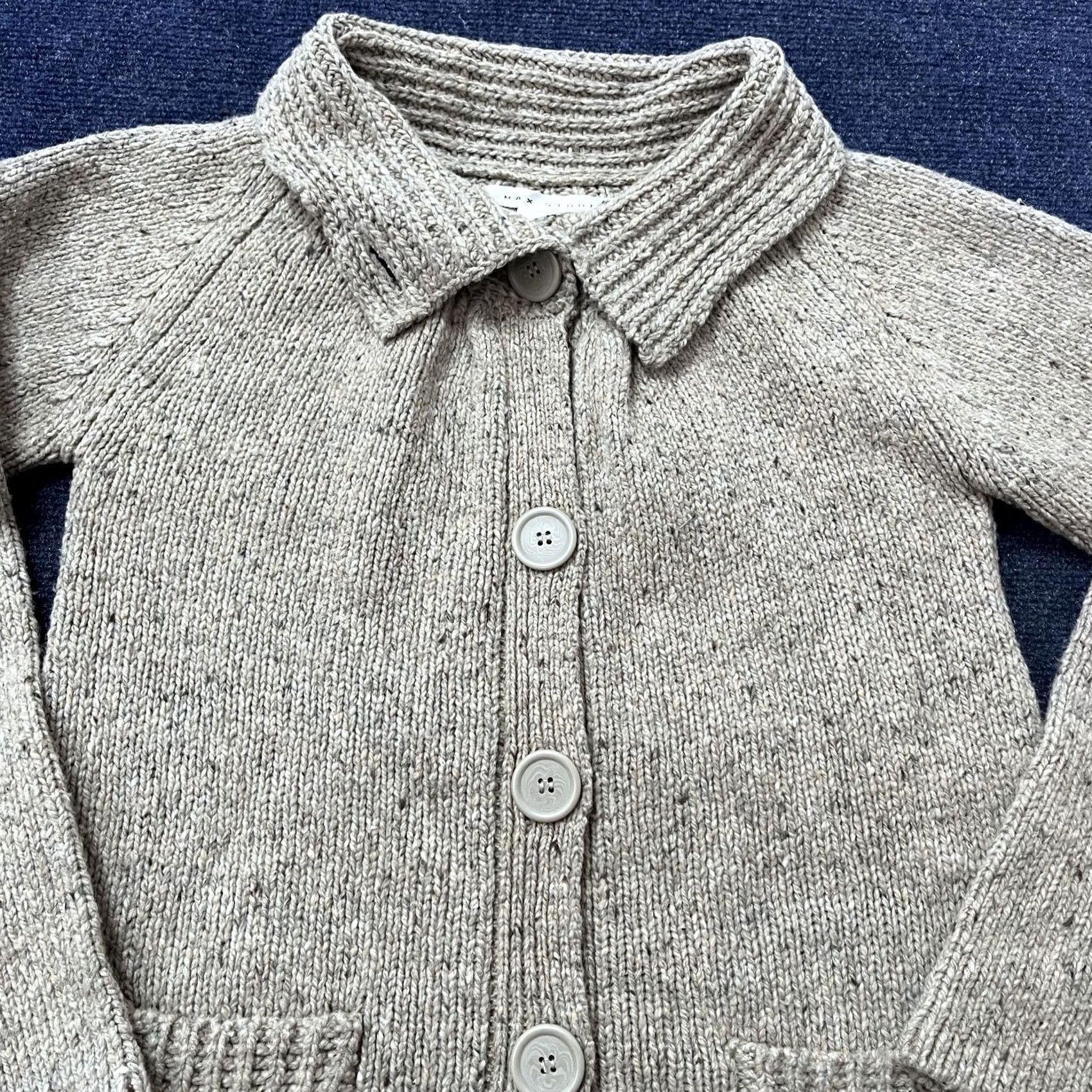 Vintage VINTAGE Max Studio Sweater Womens XS Beige Lambswool Blend Button Front Size XS / US 0-2 / IT 36-38 - 2 Thumbnail