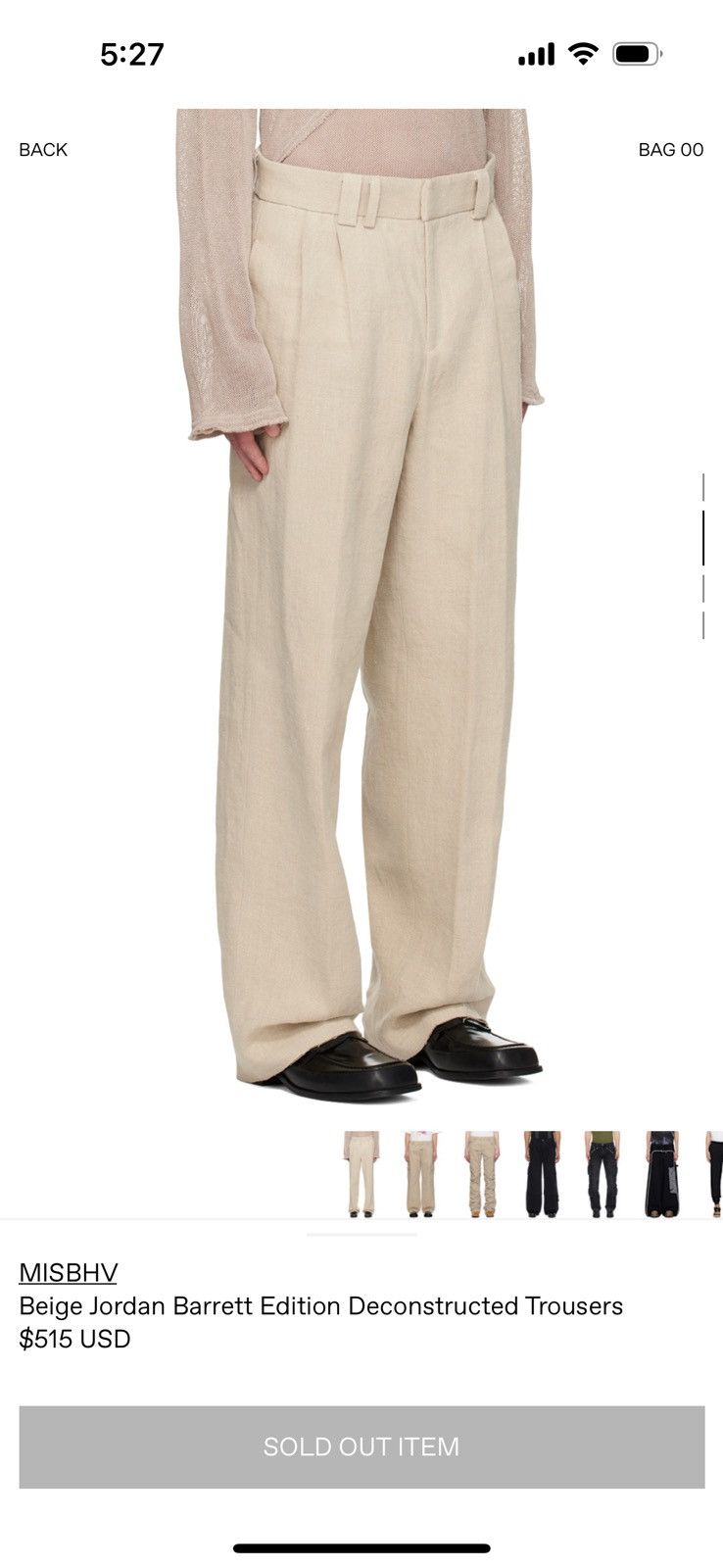 MISBHV Straight-Leg Canvas Linen Trousers
