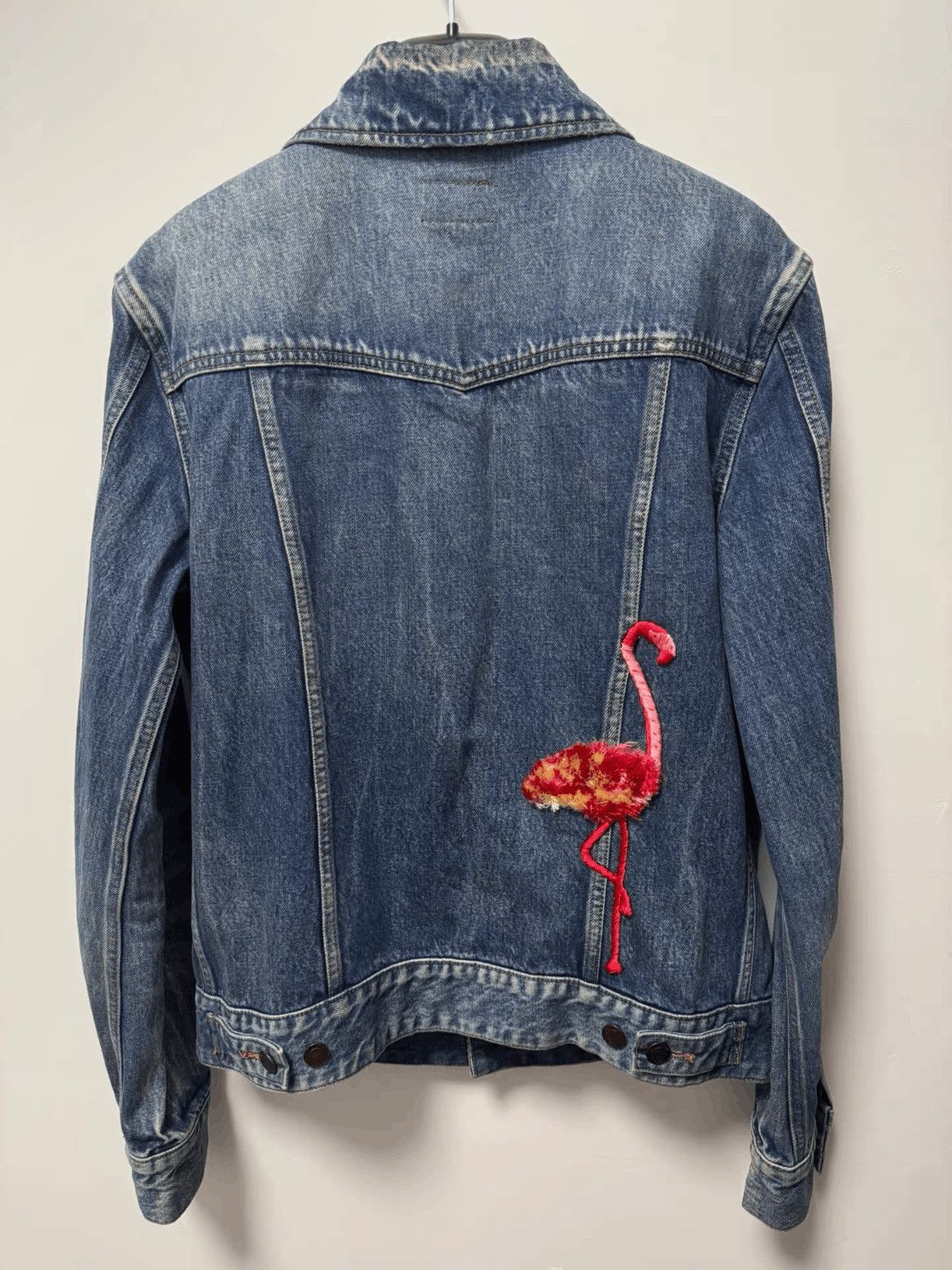 Saint Laurent Paris Saint Laurent Paris 17AW Flamingo Stitch Denim Jacket-2508 Size US M / EU 48-50 / 2 - 1 Thumbnail
