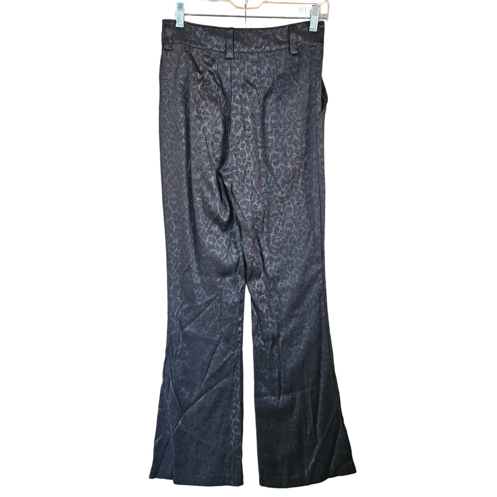 Current Air Current Air Black Leopard Jacquard Flare Pants Size Small Size 28" / US 6 / IT 42 - 2 Thumbnail