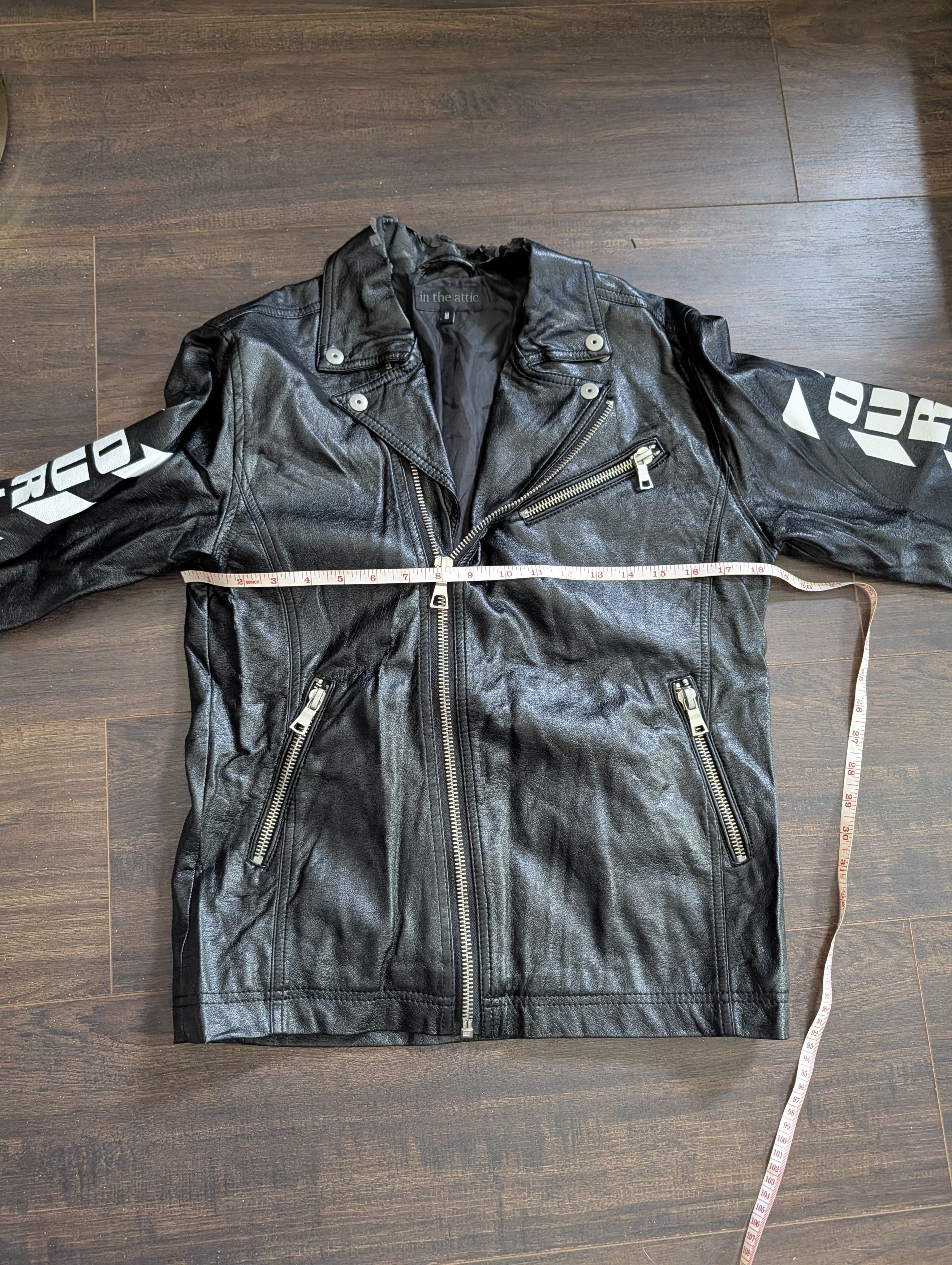 In The Attic Japanese archive graphic black moto faux leather jacket Size US M / EU 48-50 / 2 - 13 Thumbnail