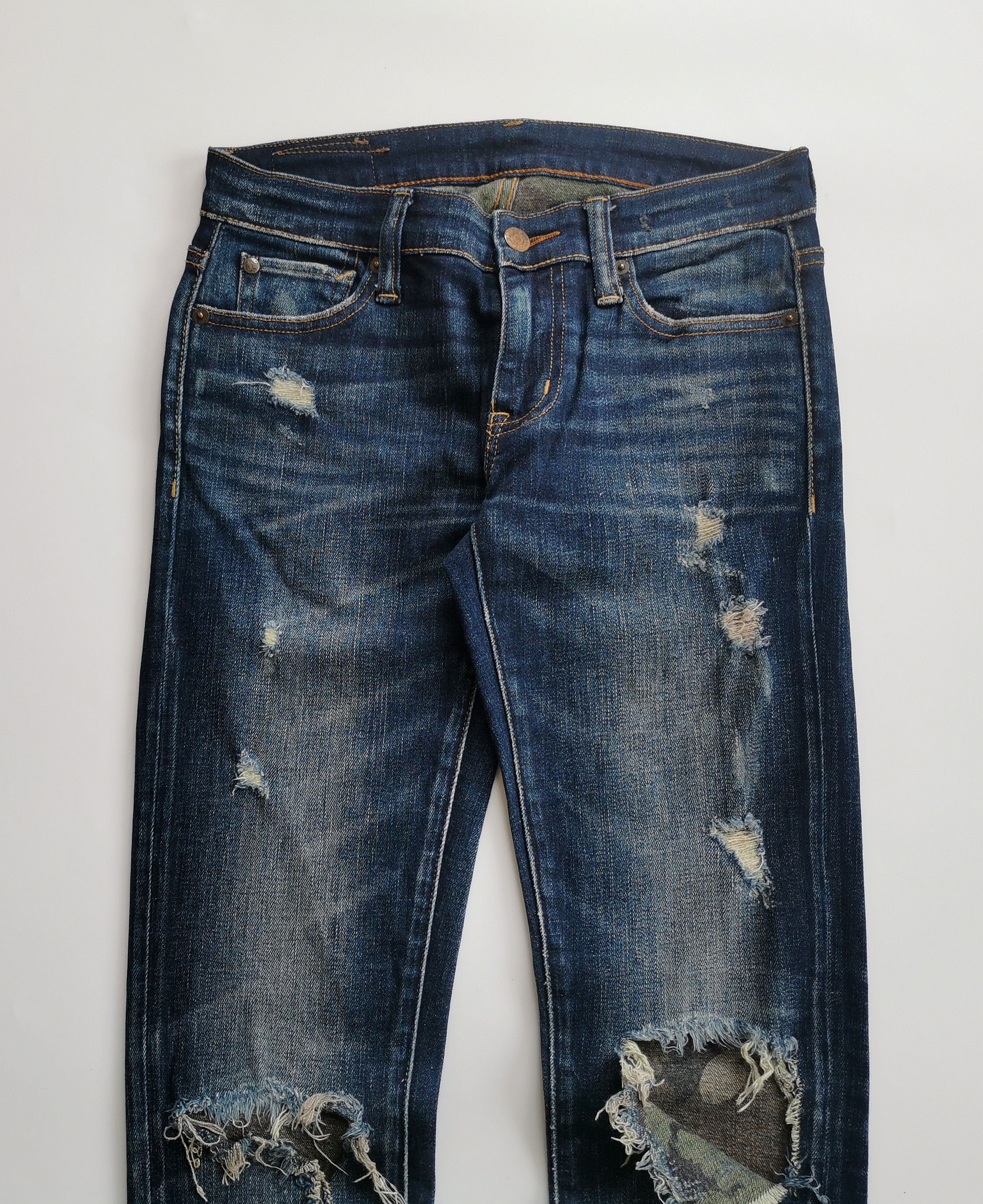 RRL Ralph Lauren Denim Supply Ralph Lauren Ripped Skinny Jeans Size US 27 - 5 Thumbnail