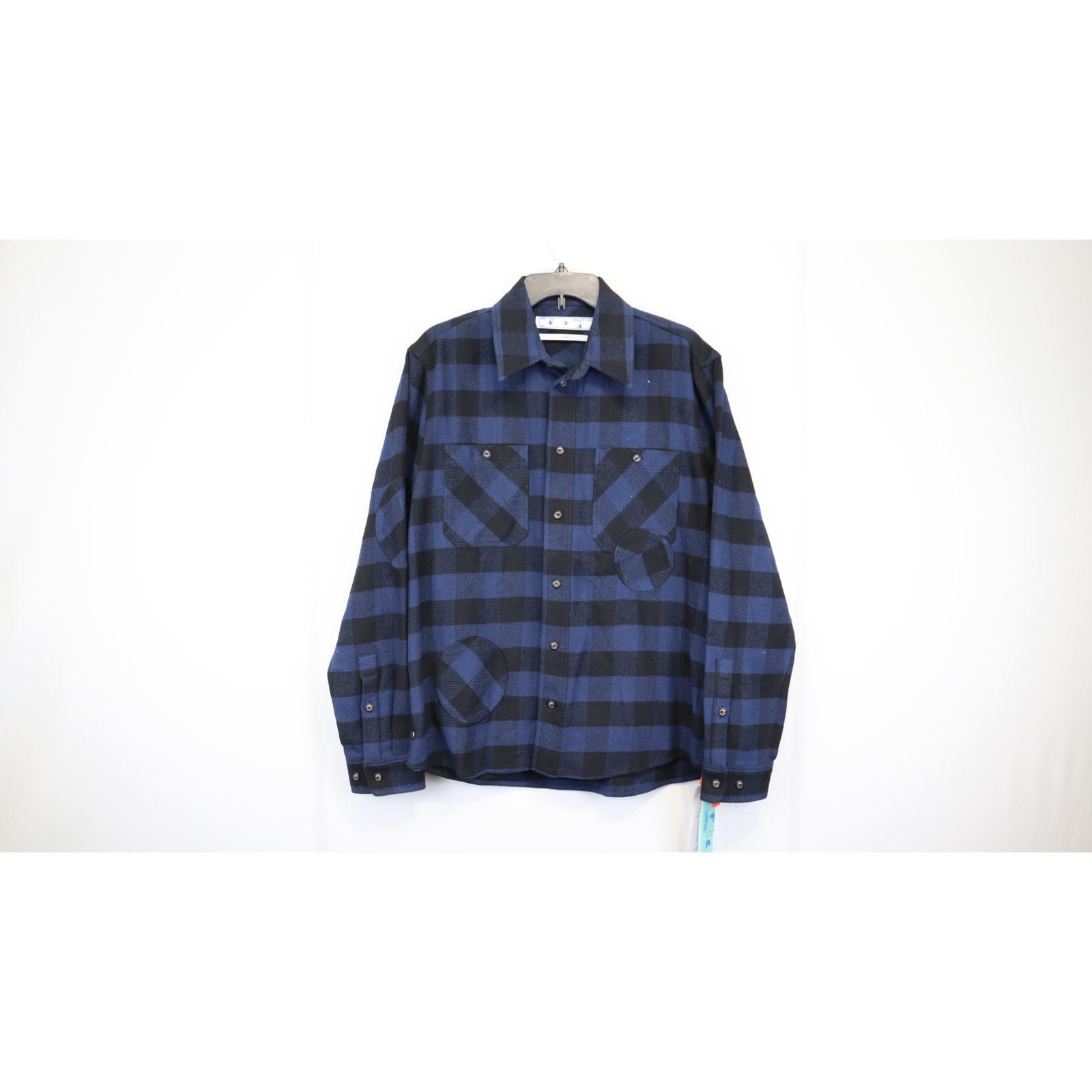 Off-White o1rshd1 Special Flannel Shirt in Black/Blue Size US M / EU 48-50 / 2 - 2 Thumbnail