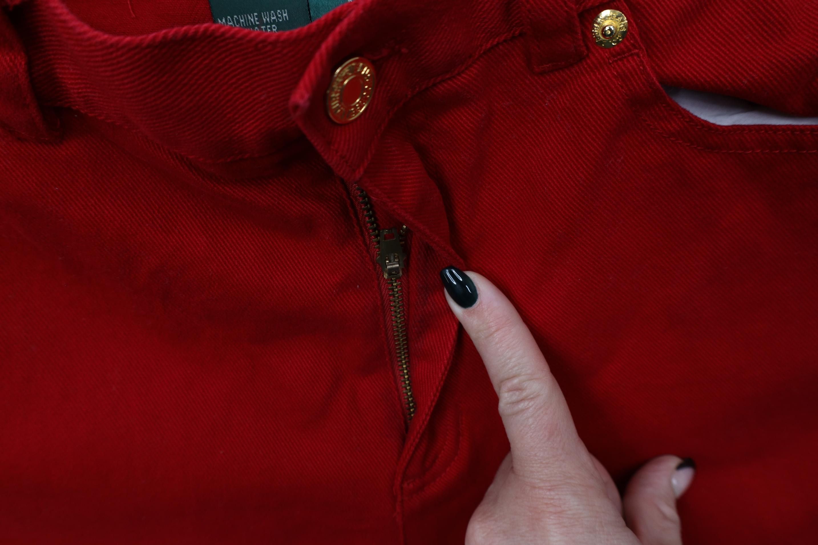 Polo Ralph Lauren Vintage 90s Ralph Lauren Straight Leg Denim Jeans Red Size 28" / US 6 / IT 42 - 6 Thumbnail