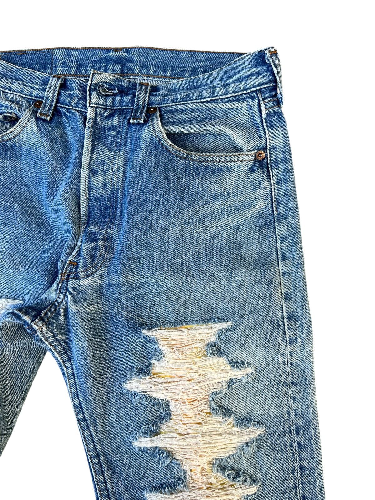 Levi's Vintage 80s Levi’s 501 Ripped Distressed Denim Jeans Size US 30 / EU 46 - 11 Thumbnail