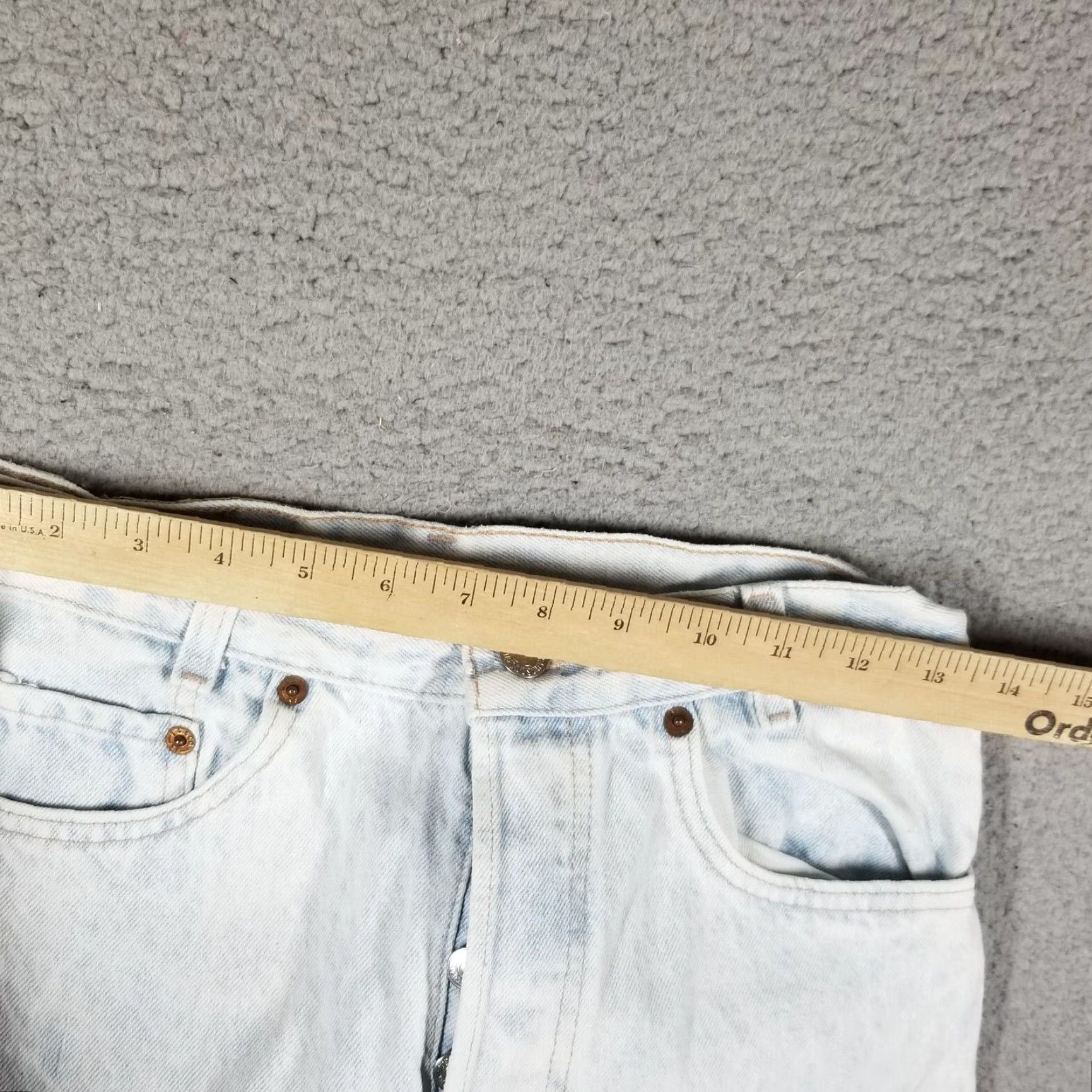 Levi's VINTAGE Levi's 701 Student Jeans 28x32 Button Fly Light Acid Wash Classic Straight Mid Rise Made in USA Mens Size US 28 / EU 44 - 6 Thumbnail