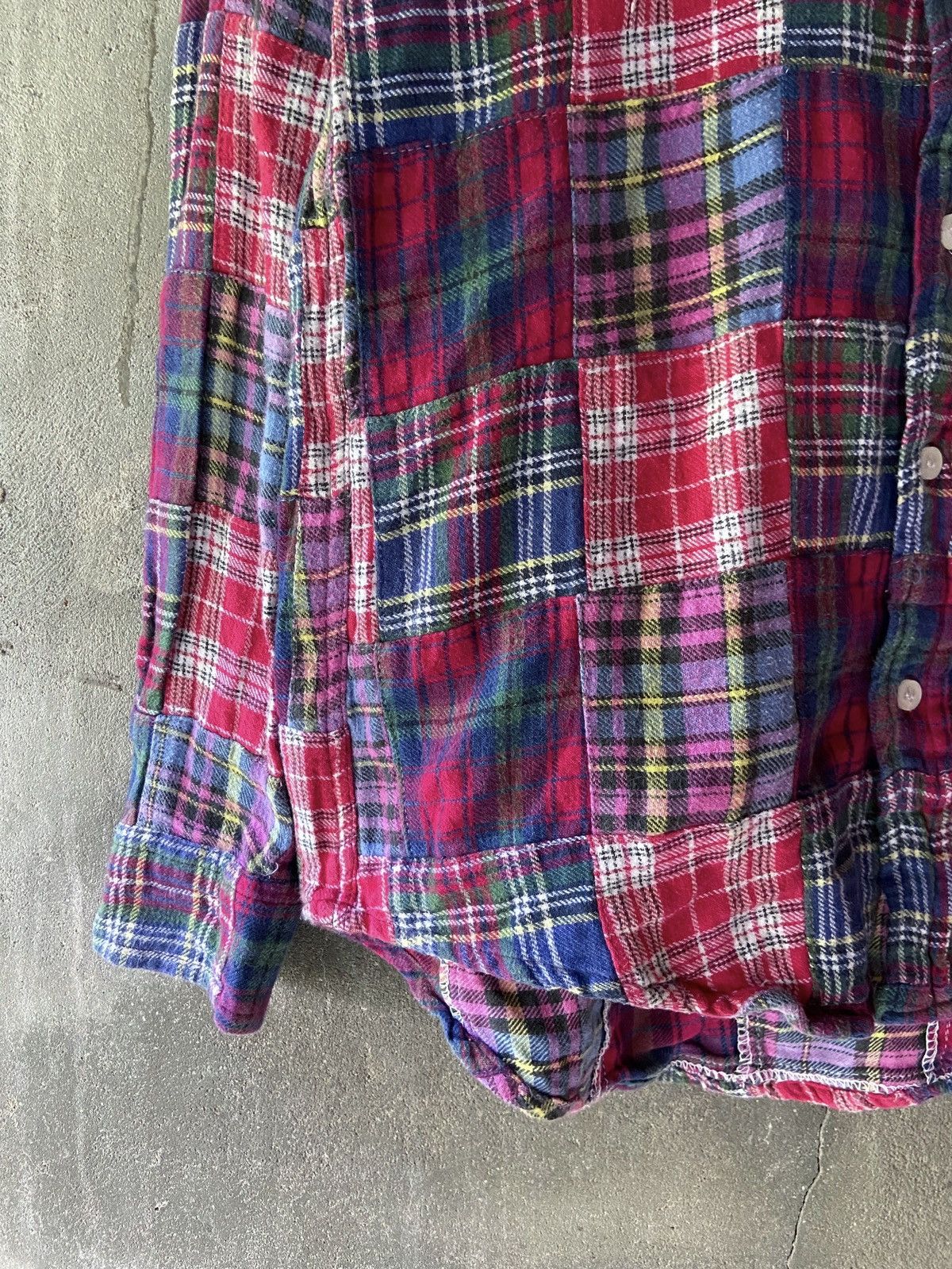 Japanese Brand T.T.U SMOOTH AND COMFORTABLE PATCHWORK BUTTON DOWN SHIRT Size US S / EU 44-46 / 1 - 5 Thumbnail