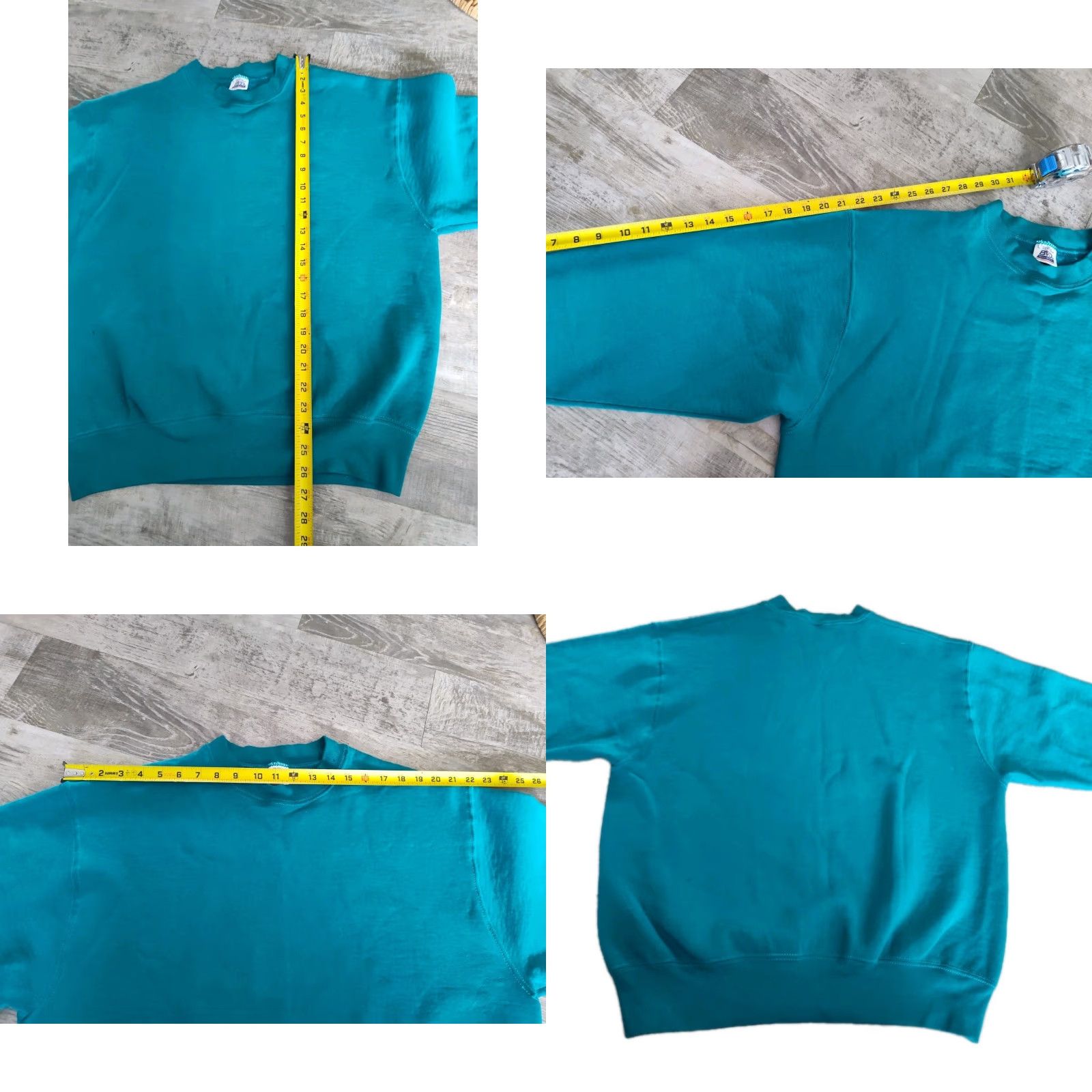 Altea VINTAGE BVD Sweatshirt Teal Crewneck 90s USA Crew Neck Size L Men Long Sleeve Fleece Inside Green / Cotton Blend Polyester Size US L / EU 52-54 / 3 - 8 Thumbnail