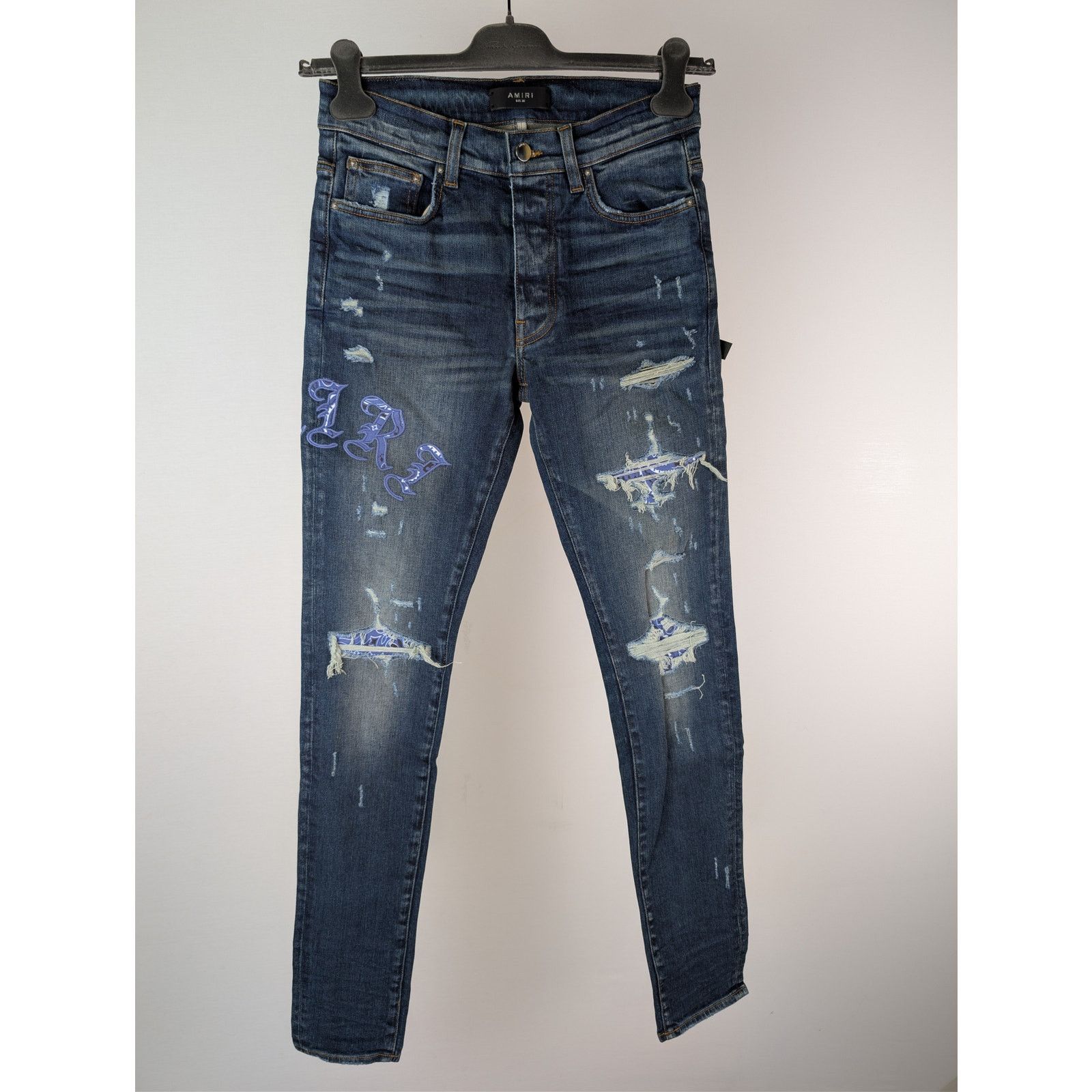 Amiri o1rshd1 Old English Logo Jean in Deep Classsic Blue 34 Size US 34 / EU 50 - 2 Thumbnail
