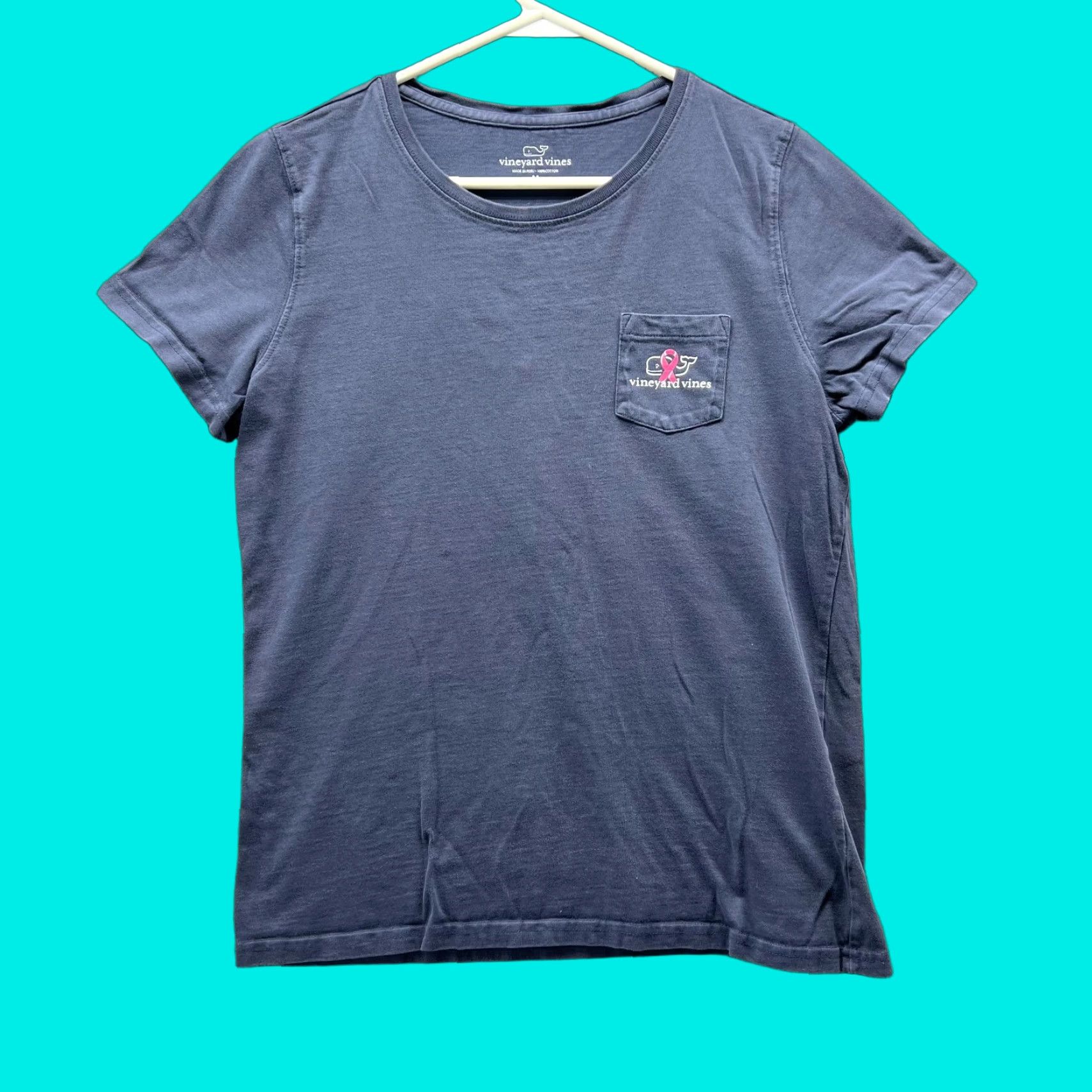 Vineyard Vines Vineyard Vines Shirt Women Medium Pocket Blue Navy Crewneck T-Shirt Short Sleeve Casual Tee Size M / US 6-8 / IT 42-44 - 1 Thumbnail