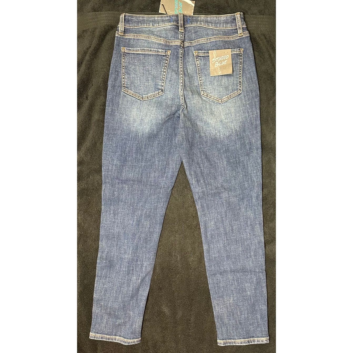 Other Studio Blue Straight Jeans Clean Double Vision 29 Size 29" - 10 Thumbnail