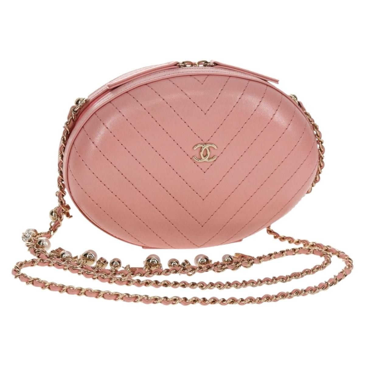 Chanel La Pausa Evening Bag Chevron Leather