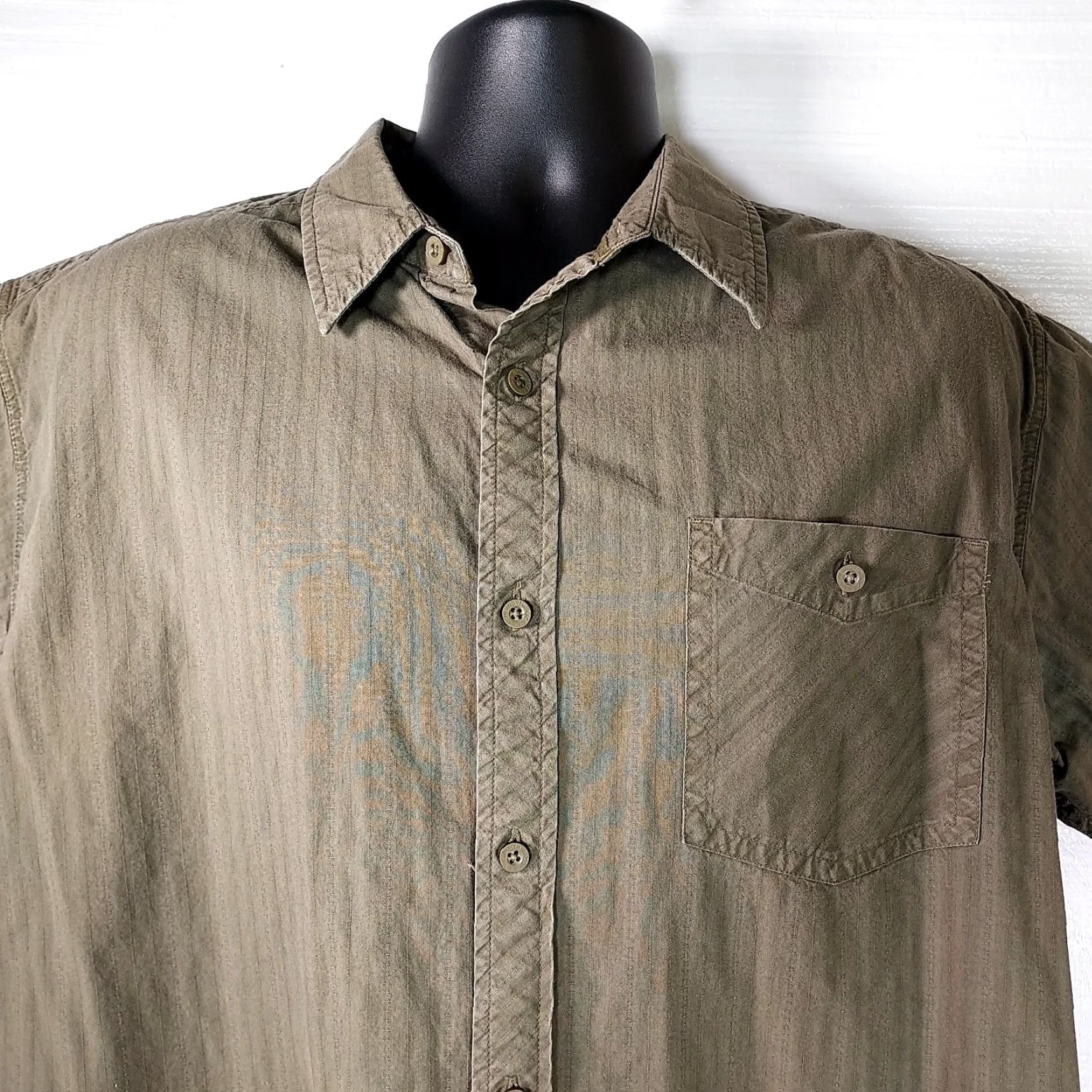The North Face The North Face Shirt Mens XL Olive Green Outdoors Camping Hiking Short Sleeve Size US XL / EU 56 / 4 - 4 Thumbnail