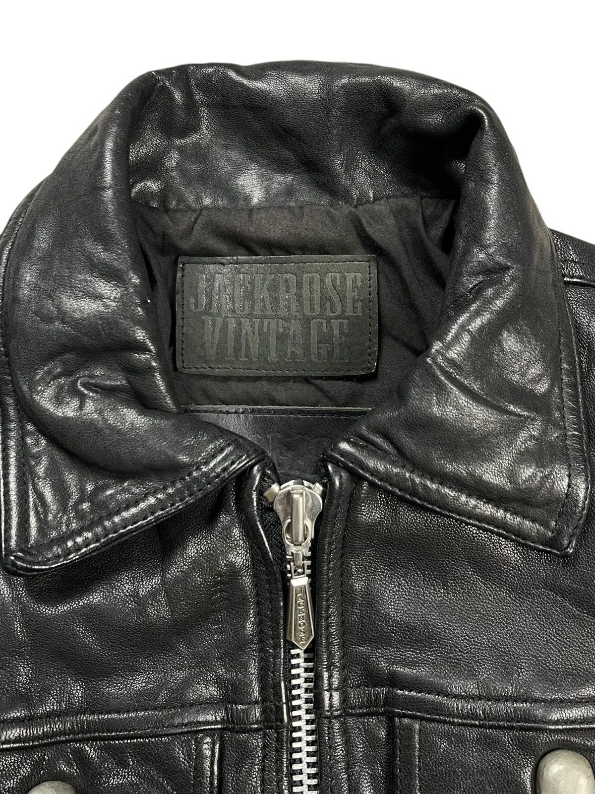 JACKROSE 2000s Jackrose x Collars - Skull Button Leather Jacket - Size US M / EU 48-50 / 2 - 8 Thumbnail