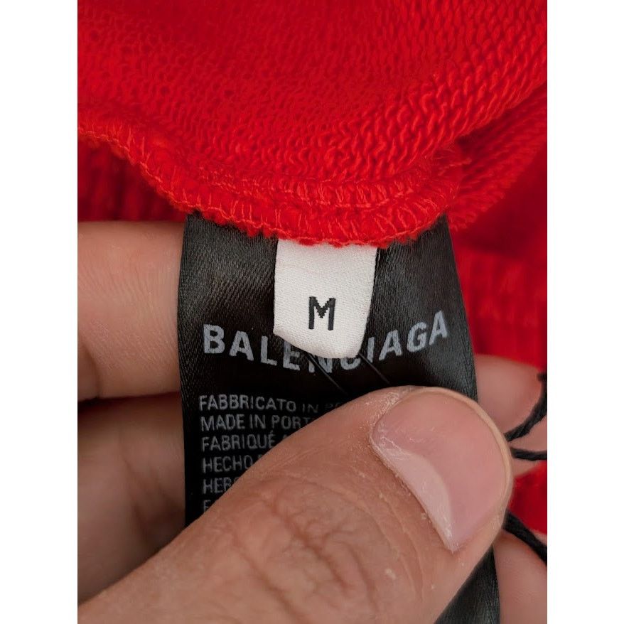 Balenciaga o1rshd1 Sweat Shorts in Bright Red Size US 32 / EU 48 - 11 Thumbnail