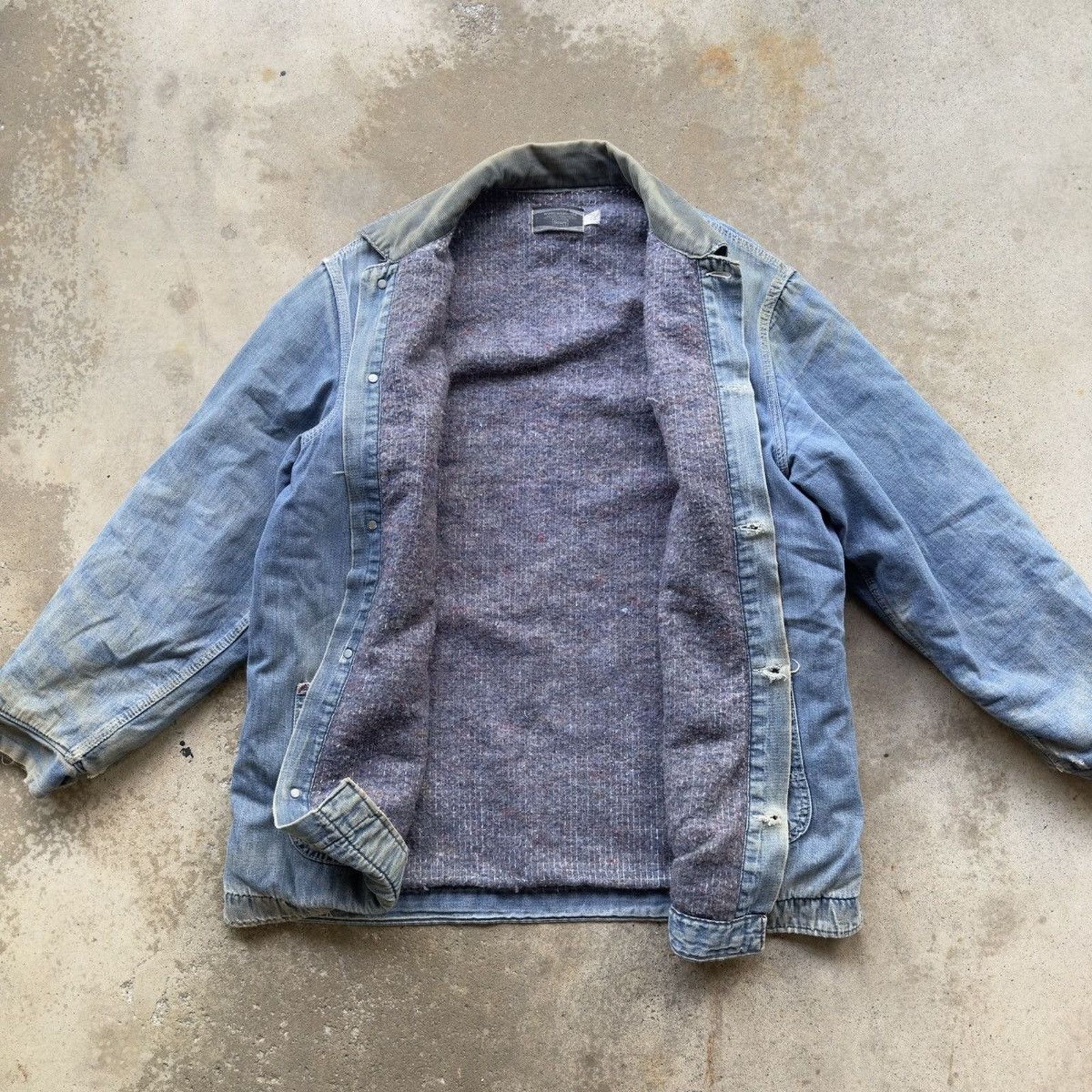 Vintage Thrashed Faded Distressed Sears Chore Coat ERD Grunge RRL Size US XL / EU 56 / 4 - 5 Thumbnail