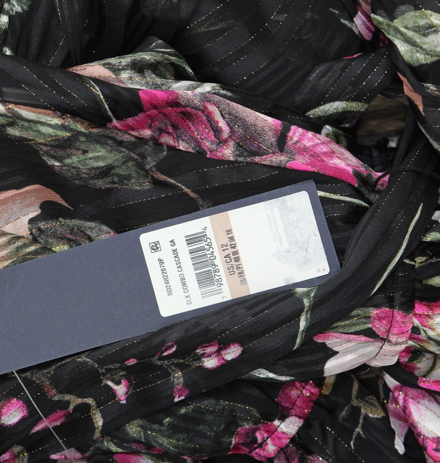 Other Nwt Rachel By Rachel Roy Sleeve Maxi Dress Black Multi 12 Size XL / US 12-14 / IT 48-50 - 4 Thumbnail