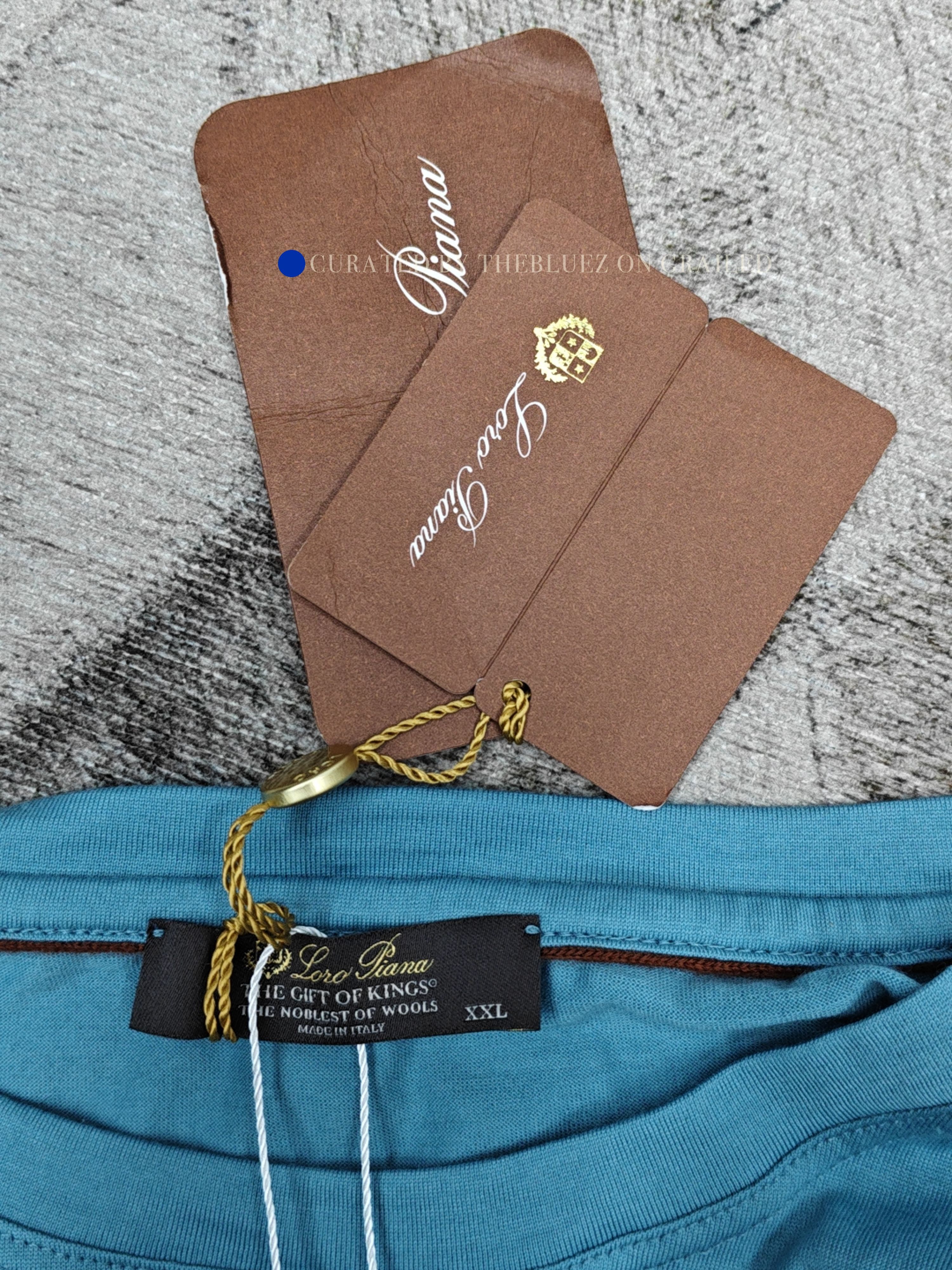Loro Piana Blue Short Sleeve Crew Neck T-Shirt Size US XXL / EU 58 / 5 - 1 Preview