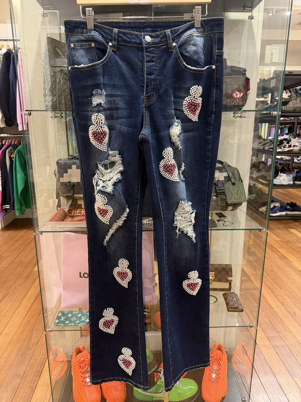 Whensmokeclears Fumi x WhenSmokeClears Pearl Blue Denim Jeans Size US 32 / EU 48 - 1 Thumbnail