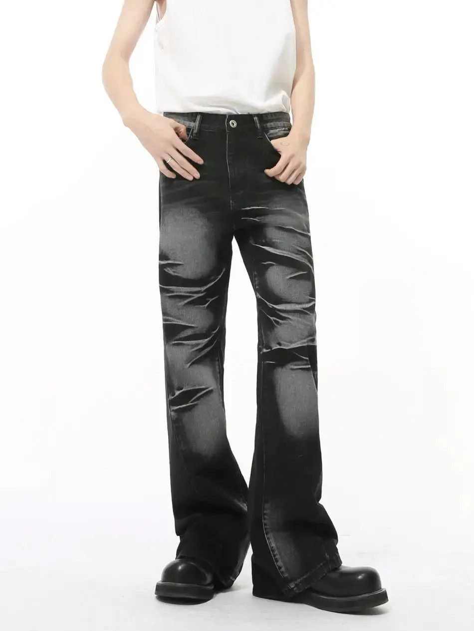 Japanese Brand Retro loose straight leg micro flared jeans Size US 32 / EU 48 - 6 Thumbnail
