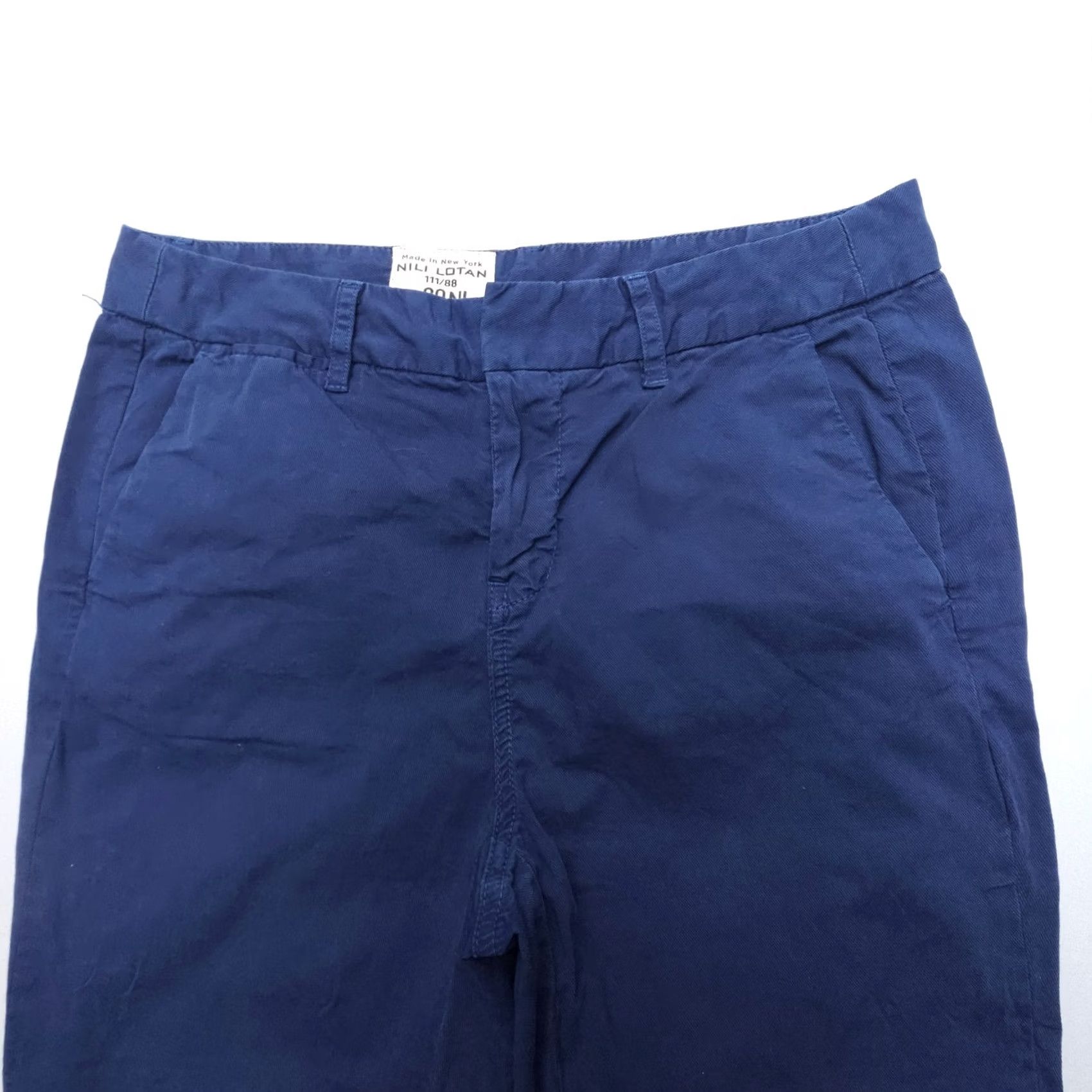 Nili Lotan Nili Lotan Montauk Pants 2 Marine Blue Chino Crop Cotton Blend Stretch Straight Fall (Mens) Size 26" / US 2 / IT 38 - 3 Thumbnail