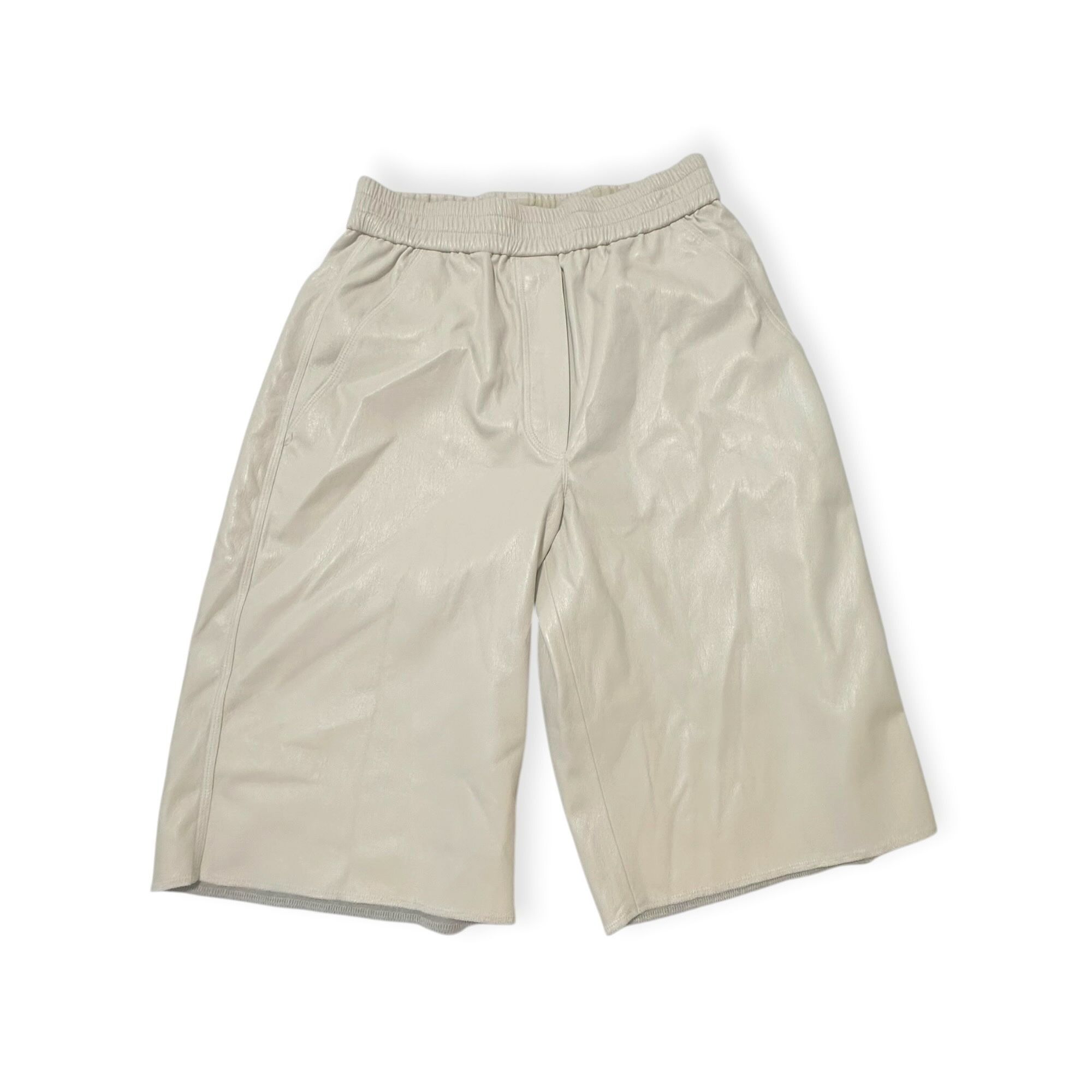 Nanushka Nanushka Yolie Vegan Leather Long Shorts – Off White Size S Size 24" / US 00 / IT 34 - 1 Thumbnail