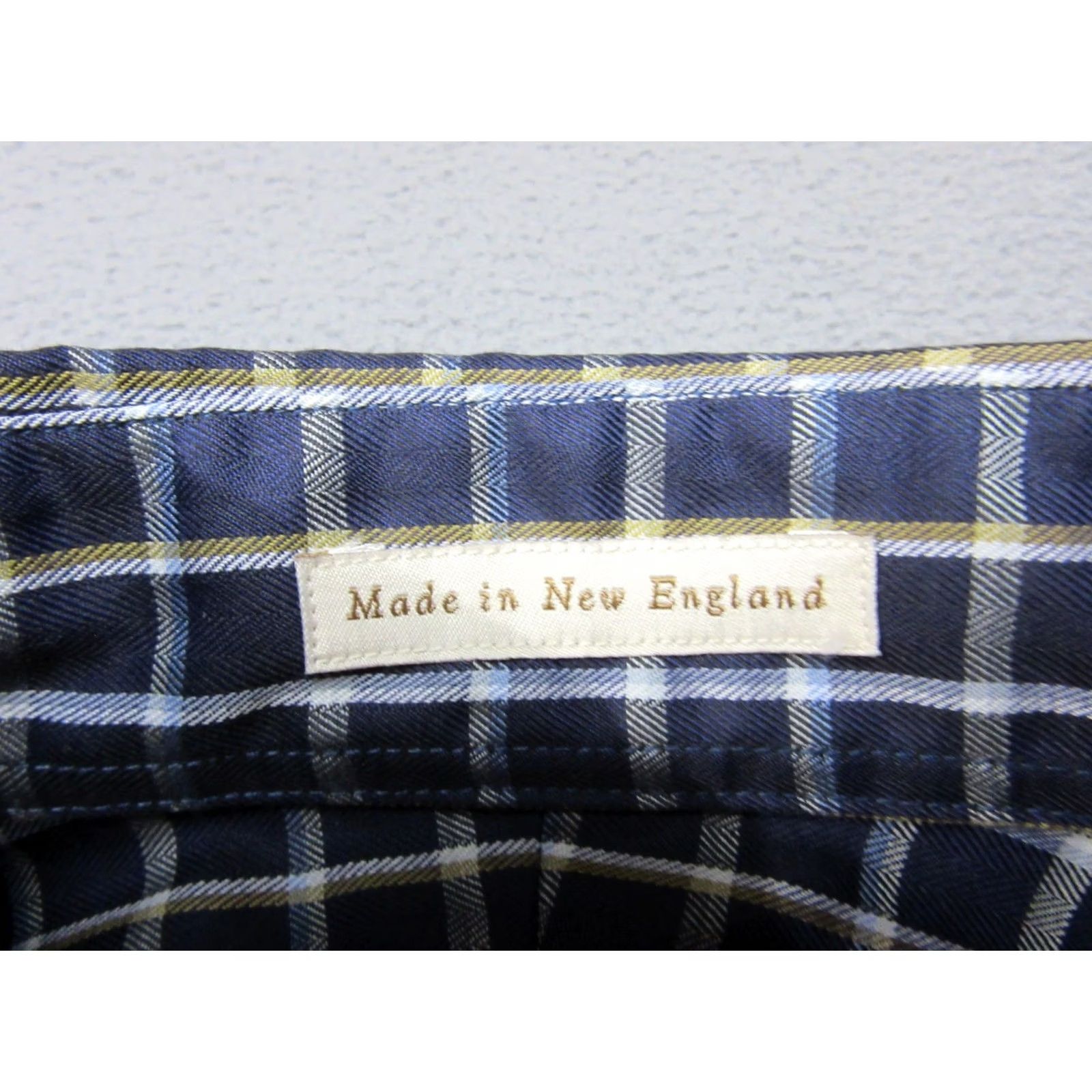Vintage J Michaels Shirt Men Medium Blue Grid Plaid Borrell Twill Button Down Office New Size US M / EU 48-50 / 2 - 3 Thumbnail