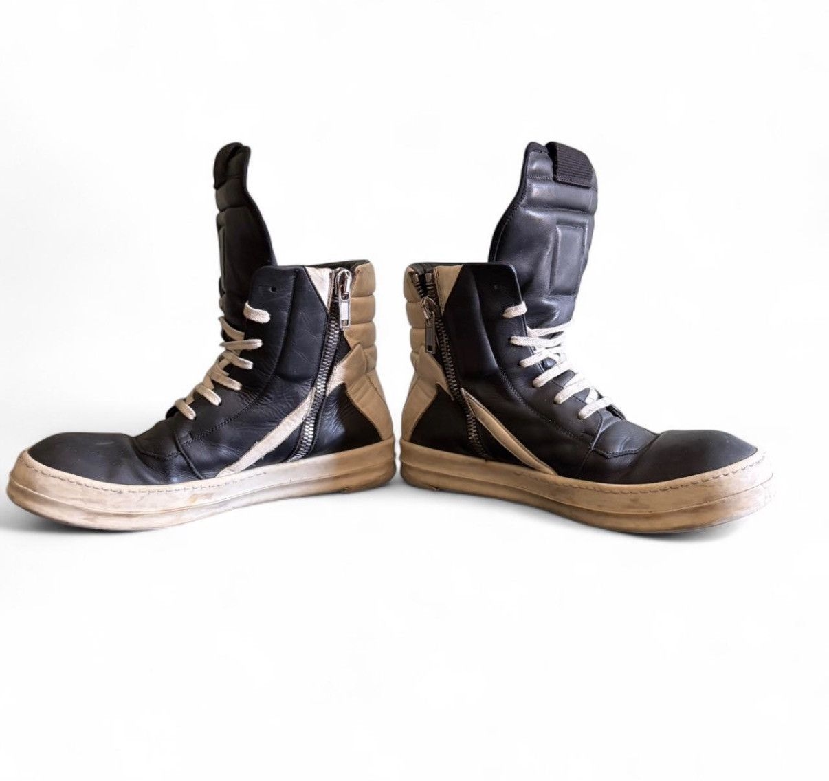 Rick Owens Rick Owens “ss16” Milk n Black Geo baskets Size US 9 / EU 42 - 3 Thumbnail