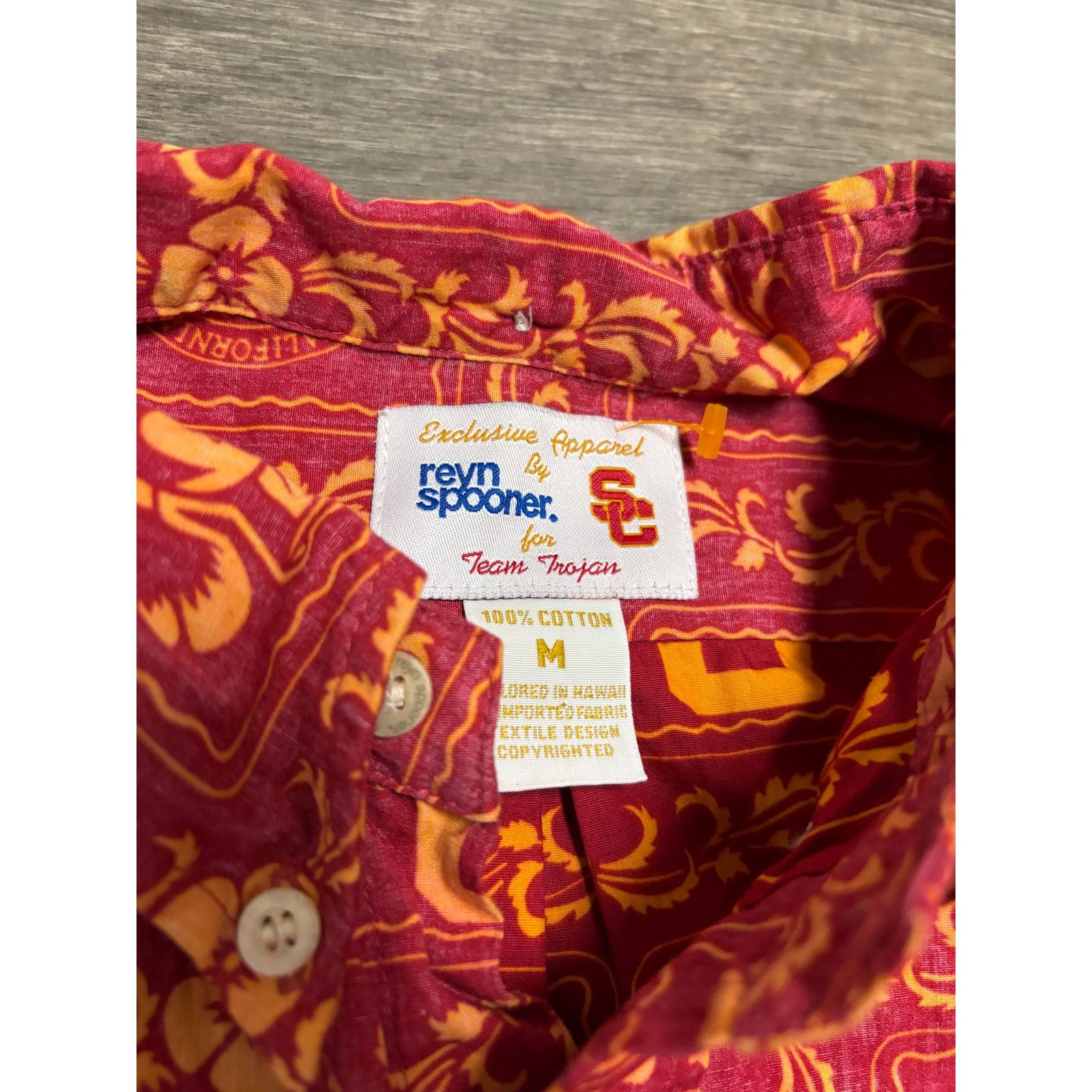 Reyn Spooner × Vintage USC Reyn Spooner Hawaiian Button Shirt Red Tee Sz M Size US M / EU 48-50 / 2 - 2 Thumbnail