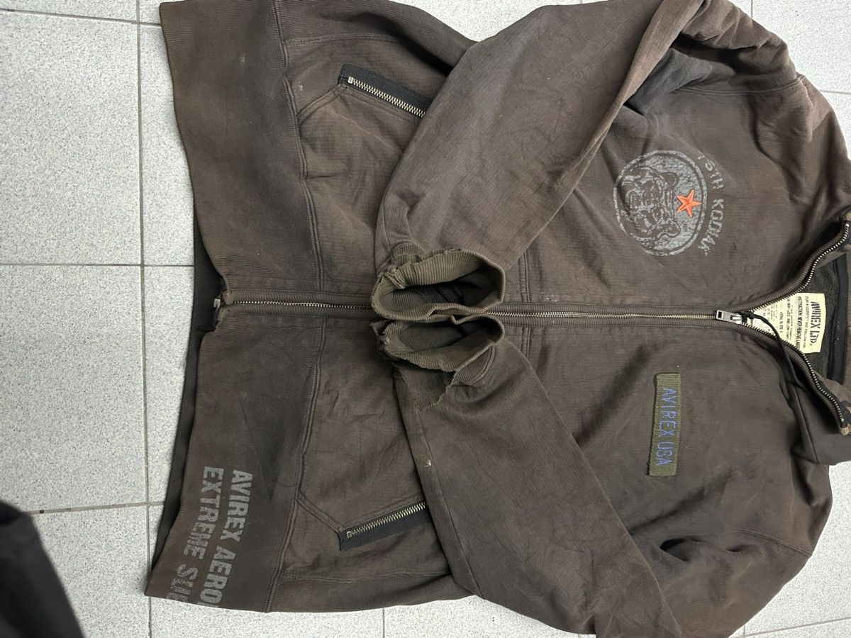 Avirex VTG Faded Avirex Balenciaga Toasted Style Hoodie Size US XL / EU 56 / 4 - 6 Thumbnail