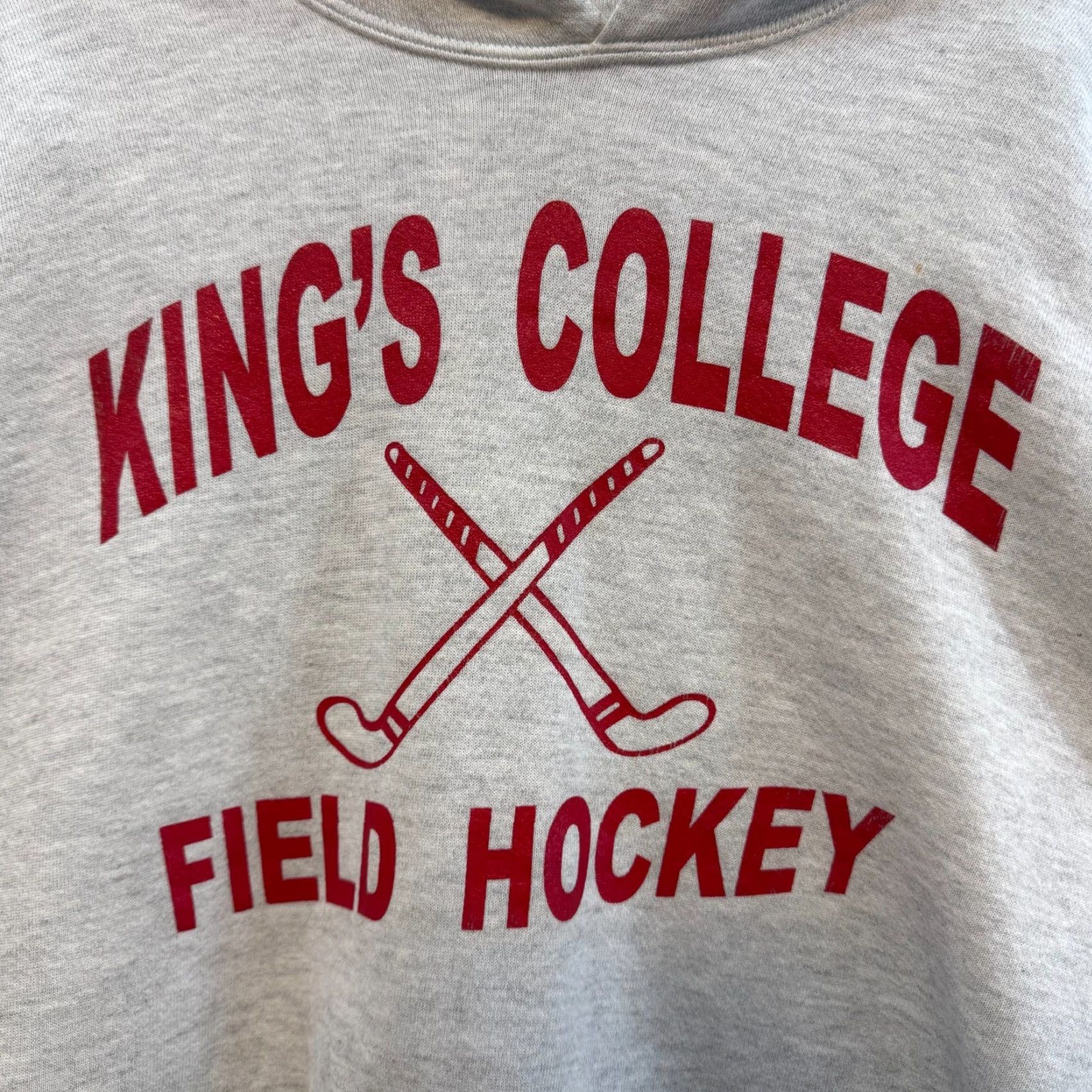 Vintage VINTAGE Y2K Hoodie Sweatshirt XL Mens Heather Grey Field Hockey Sweater Size US XL / EU 56 / 4 - 3 Thumbnail