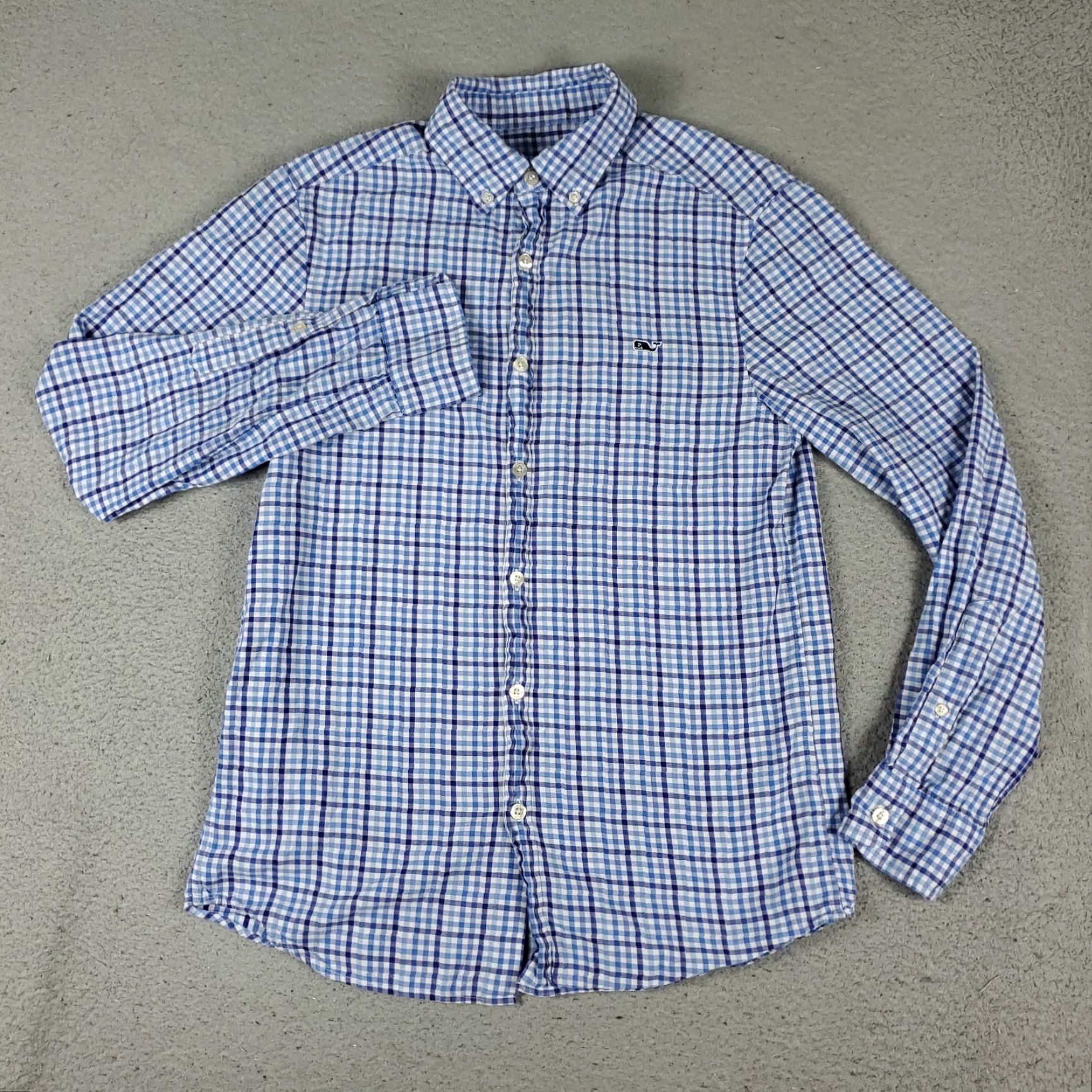Vineyard Vines Vineyard Vines Shirt Mens XS Blue Plaid Button-Up Long Sleeve Casual Button-Down Collared-Top Size US XS / EU 42 / 0 - 3 Thumbnail