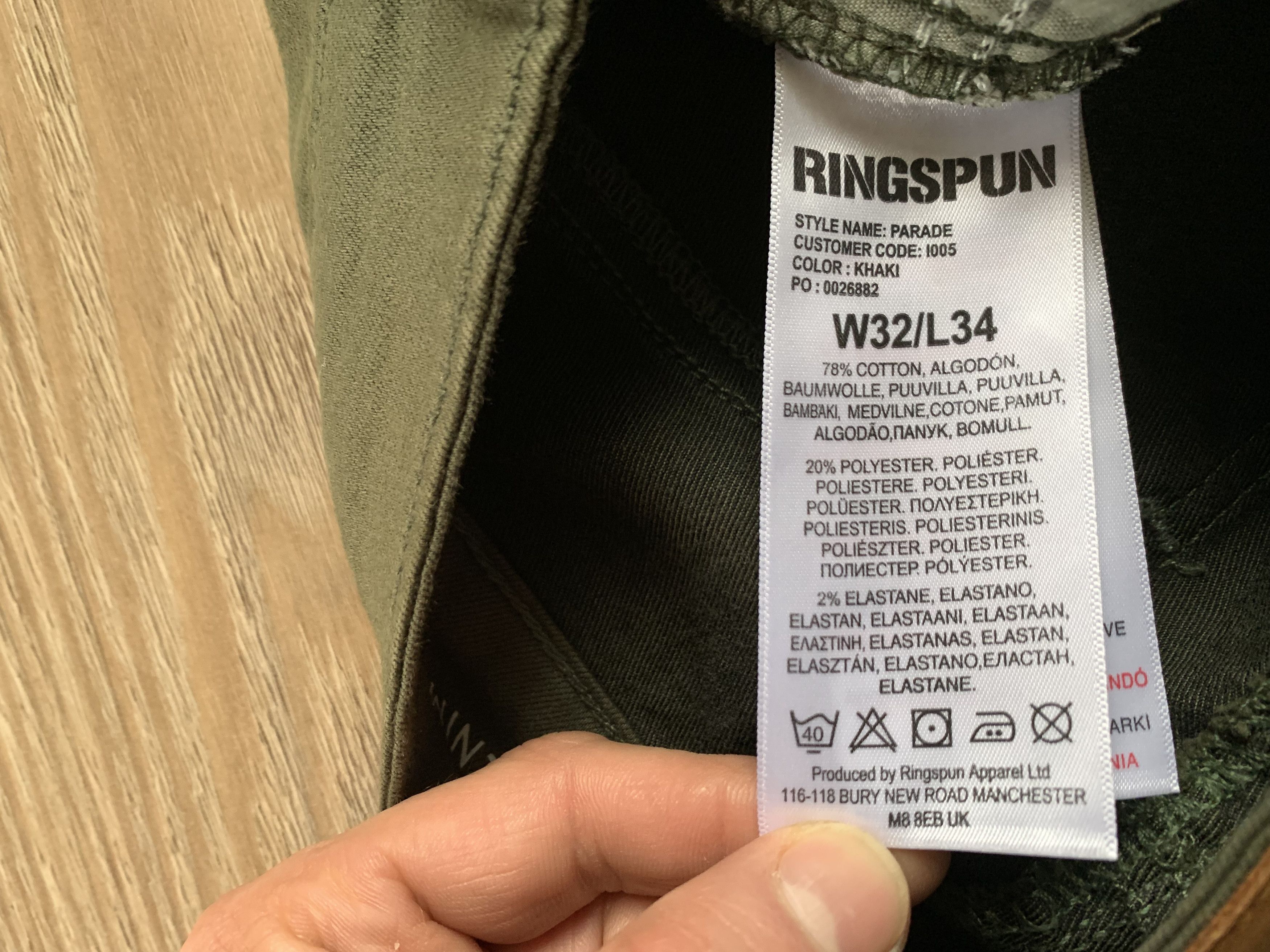 Ringspun Ringspun Slim Stretch Pocket Khaki Jeans Size US 32 / EU 48 - 9 Thumbnail