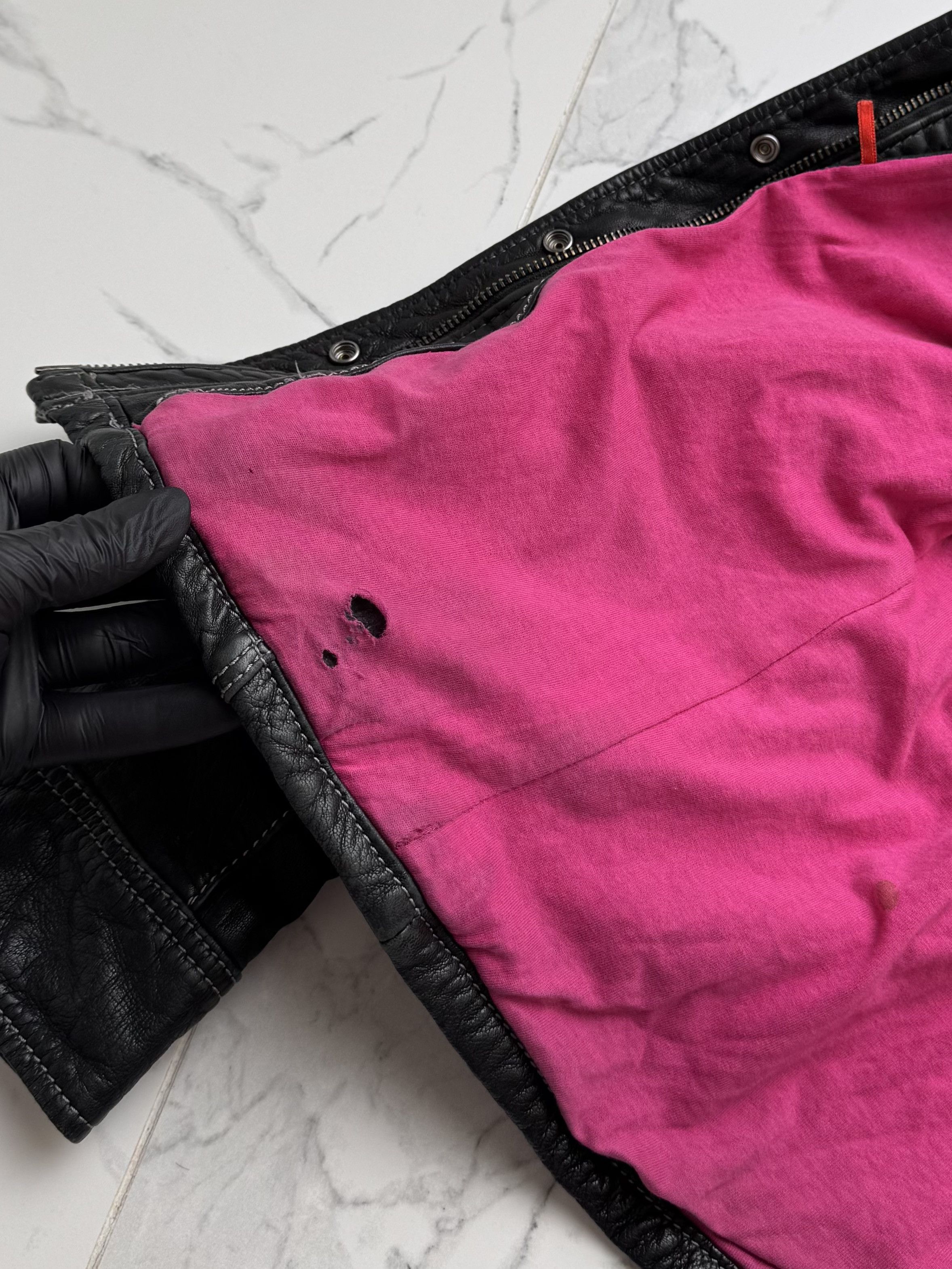 Genuine Leather Multi-Pocket Leather Cropped Jacket From 00s(V8) Size XS / US 0-2 / IT 36-38 - 9 Thumbnail