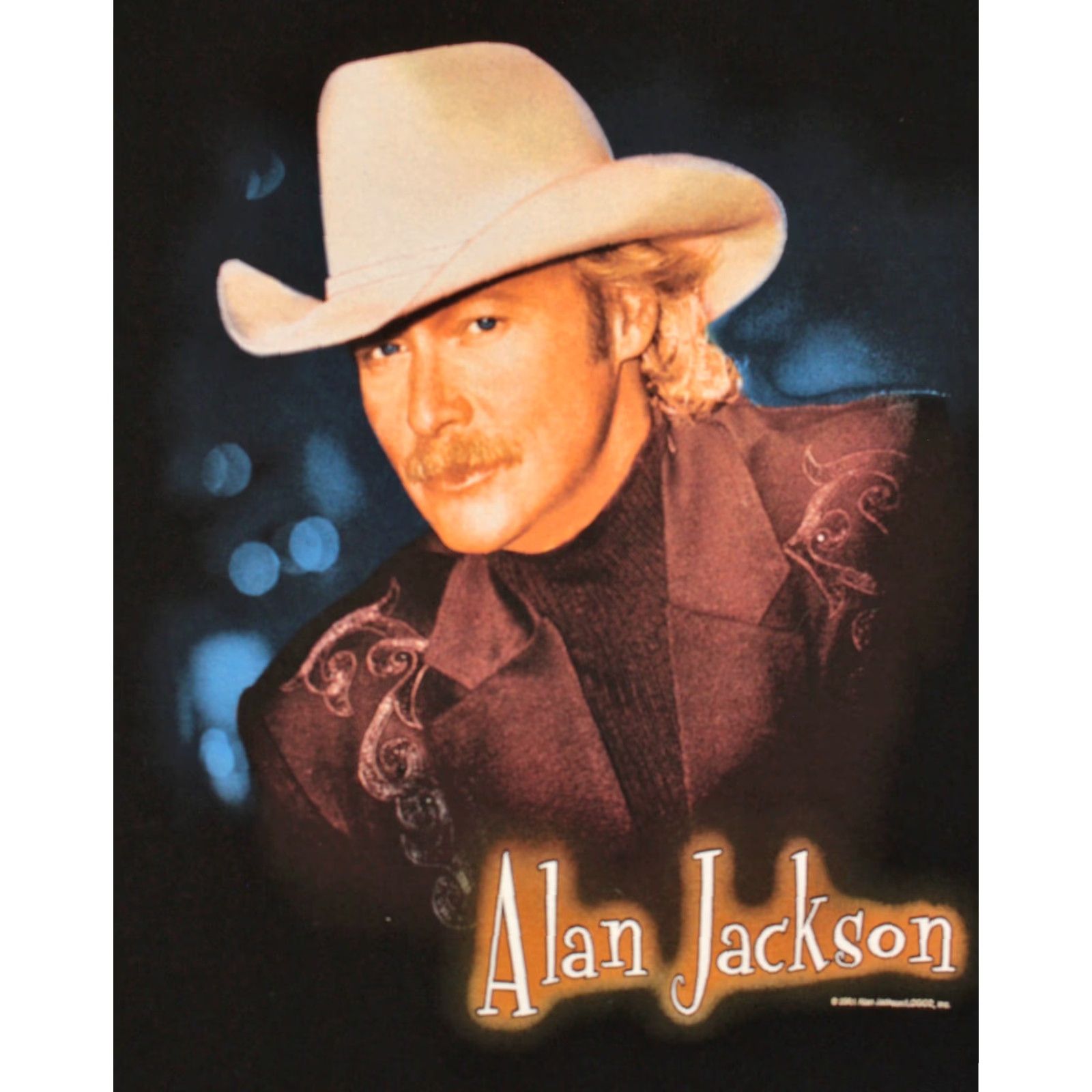 Vintage Men's Alan Jackson TShirt VTG 2000s L Black Cotton Graphic Tee M&O Size L Mens Size US L / EU 52-54 / 3 - 3 Thumbnail