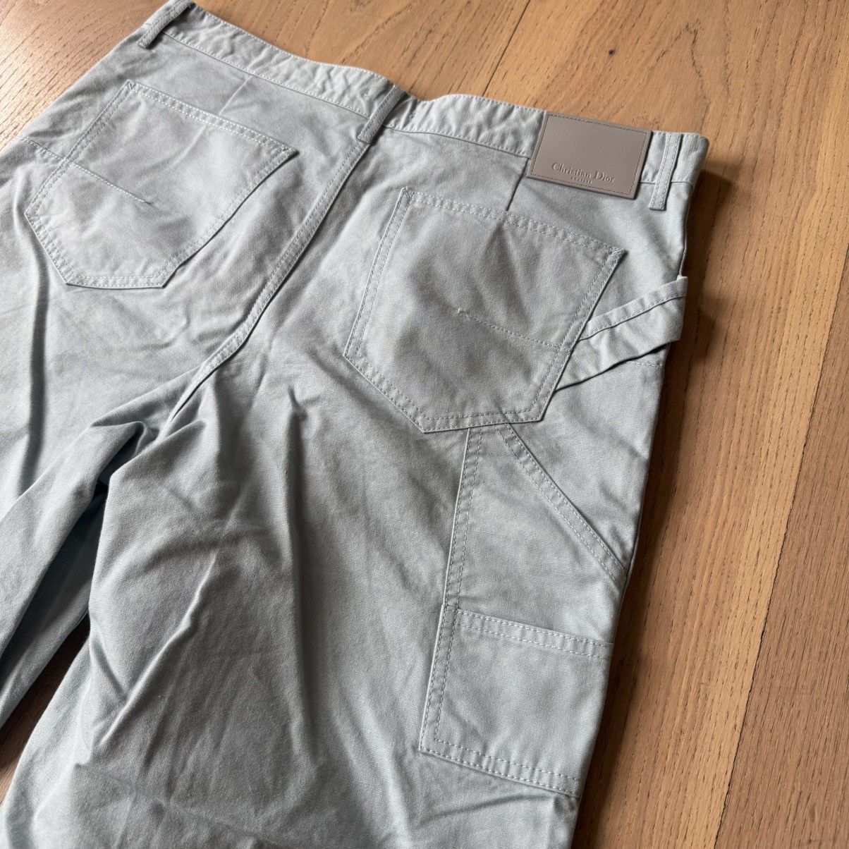Dior Dior - Logo Embroidered Carpenter Cargo Pants - Mint / Grey Size US 35 - 6 Thumbnail