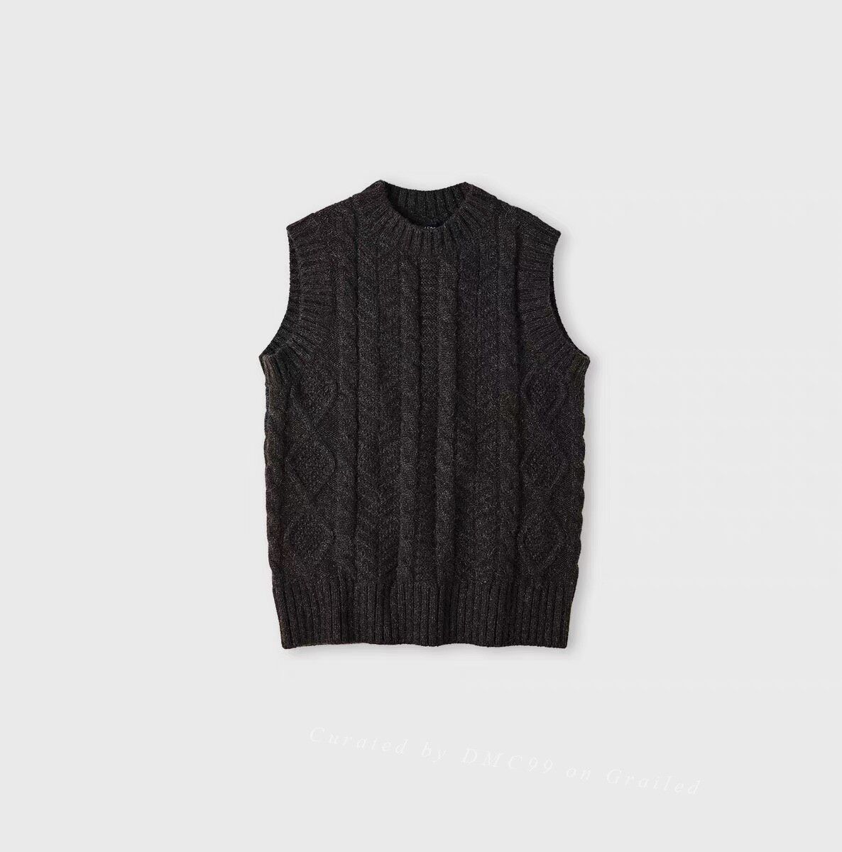 45rpm 45R Irish Cable Women's Cashmere Vest Size M / US 6-8 / IT 42-44 - 1 Thumbnail