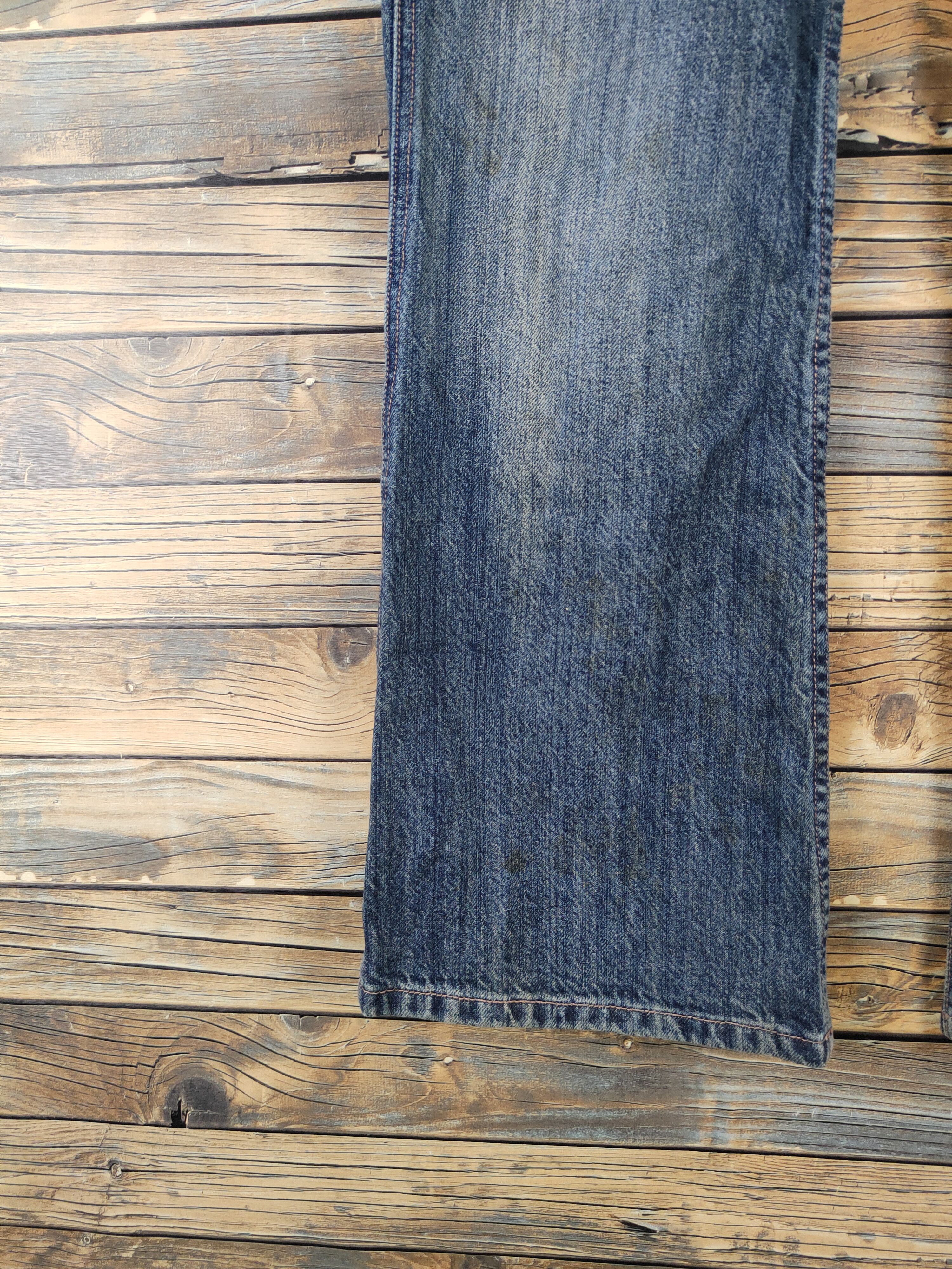 Japanese Brand DL Japan vintage Blue Distressed Ripped denim Jeans #191 Size US 28 / EU 44 - 4 Thumbnail