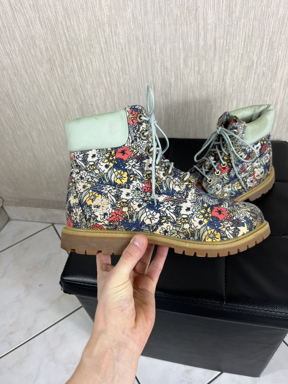 Timberland × Vintage Timberland floral boots shoes full all over print Size US 7.5 / IT 37.5 - 3 Thumbnail