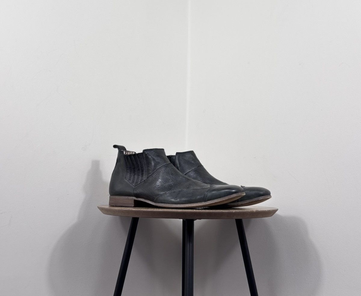 MoMA Moma Men’s Italian Black Leather Cap Toe Chelsea Boots Size US 9 / EU 42 - 1 Thumbnail