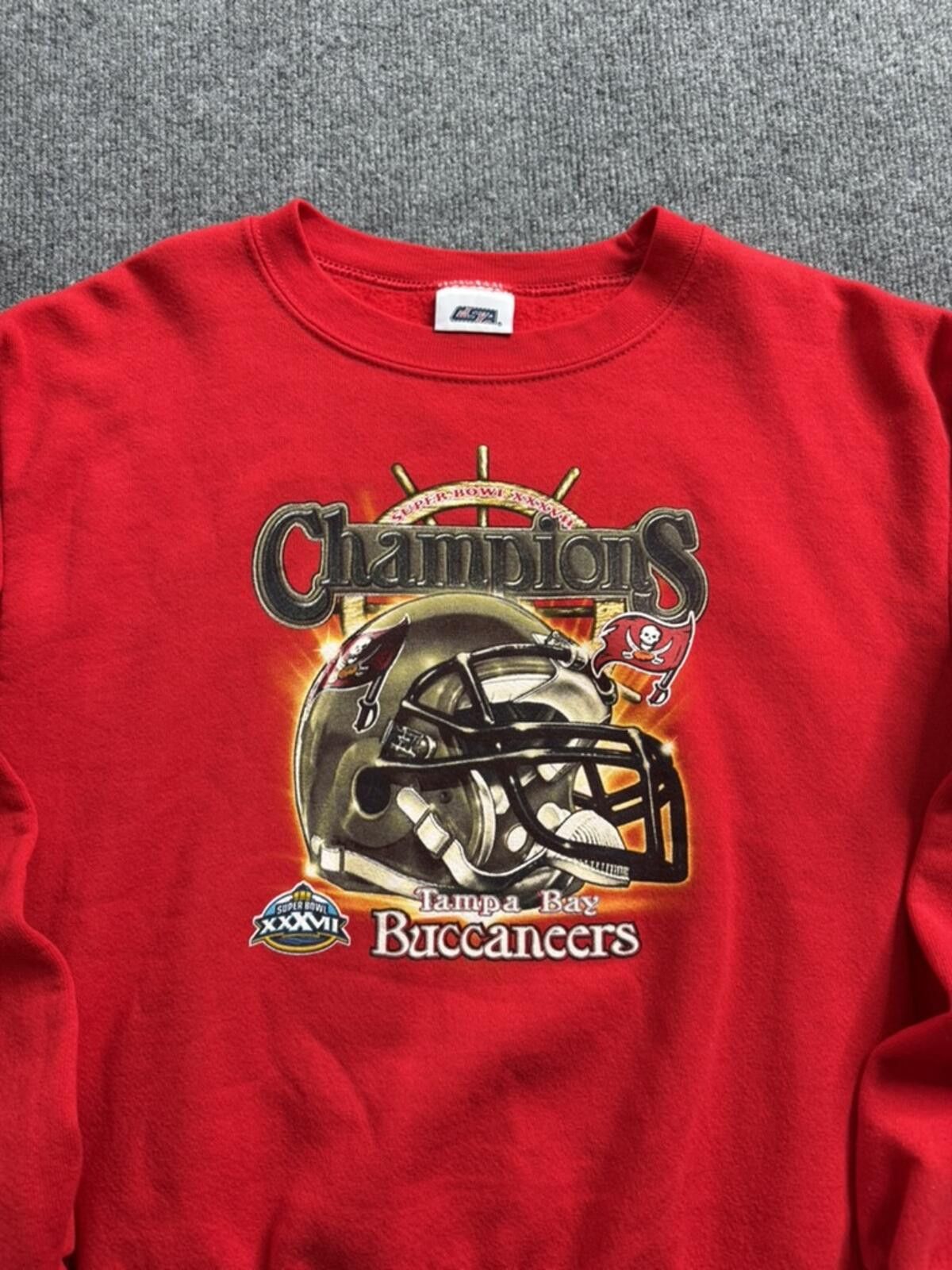 CSA Y2K Tampa Bay Buccaneers Super Bowl XXXVII Champs Sweatshirt Size US XL / EU 56 / 4 - 3 Thumbnail